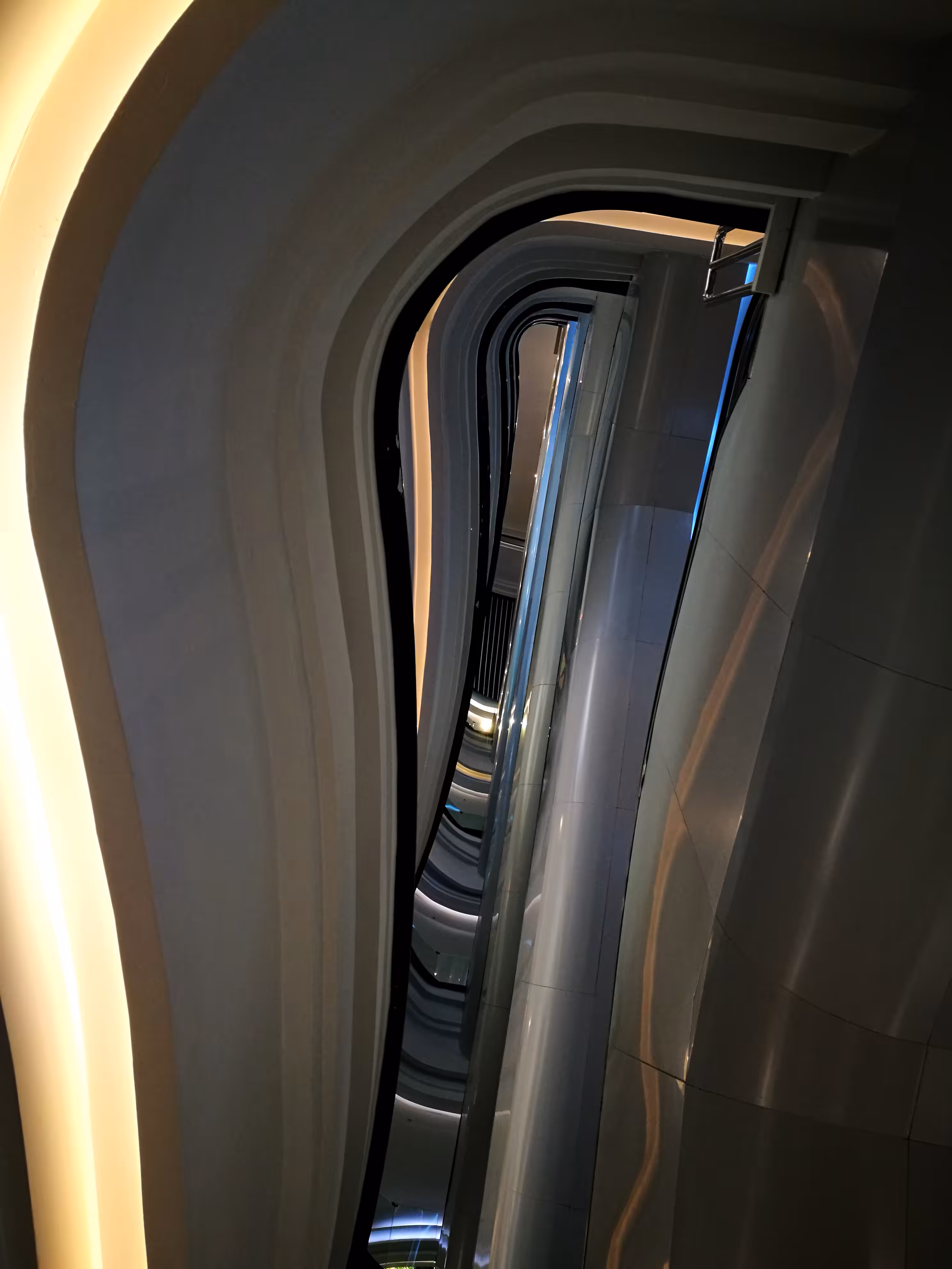 Under the escalator