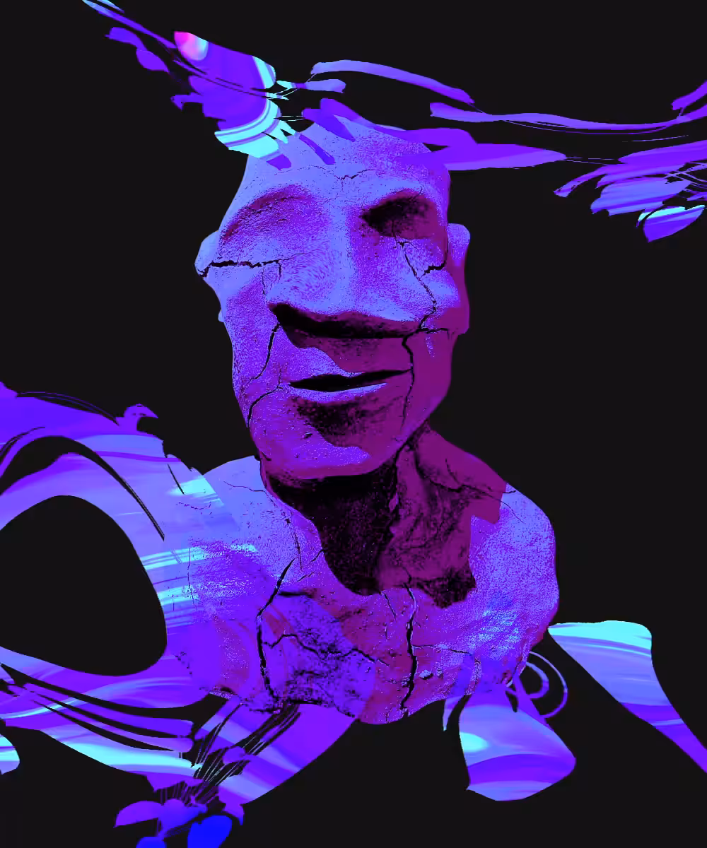 Caboclo Luzia na agua - Sculpture dip