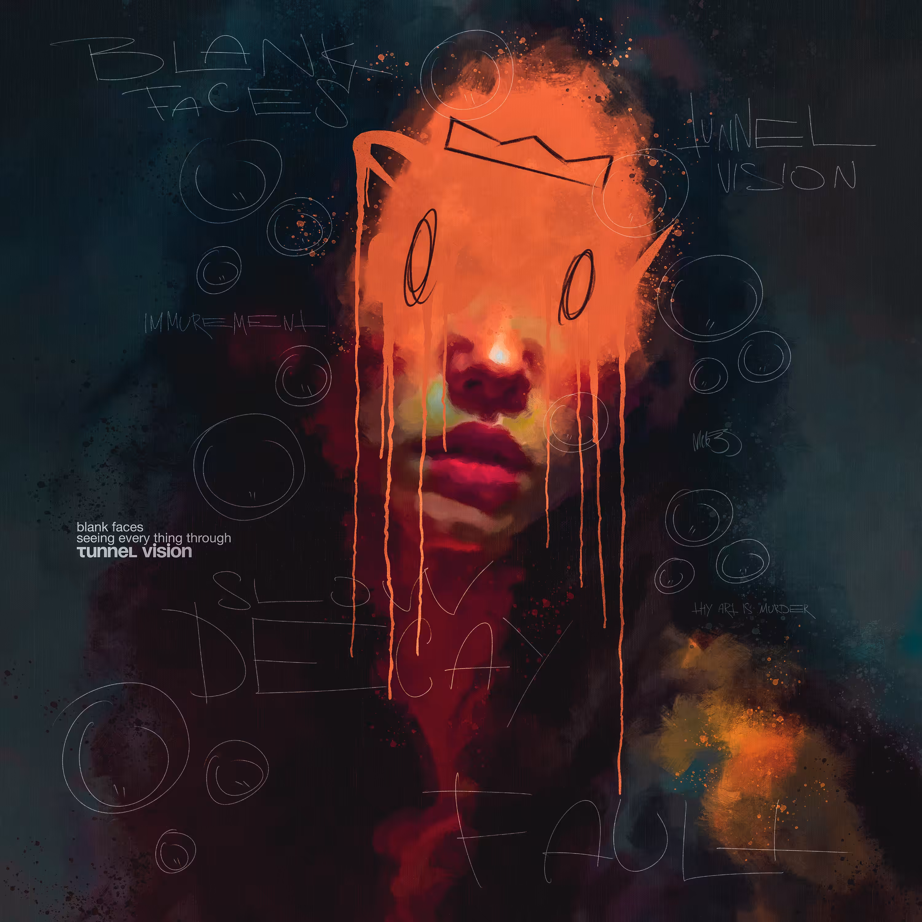 blank faces seeing every thing through tunnel vision