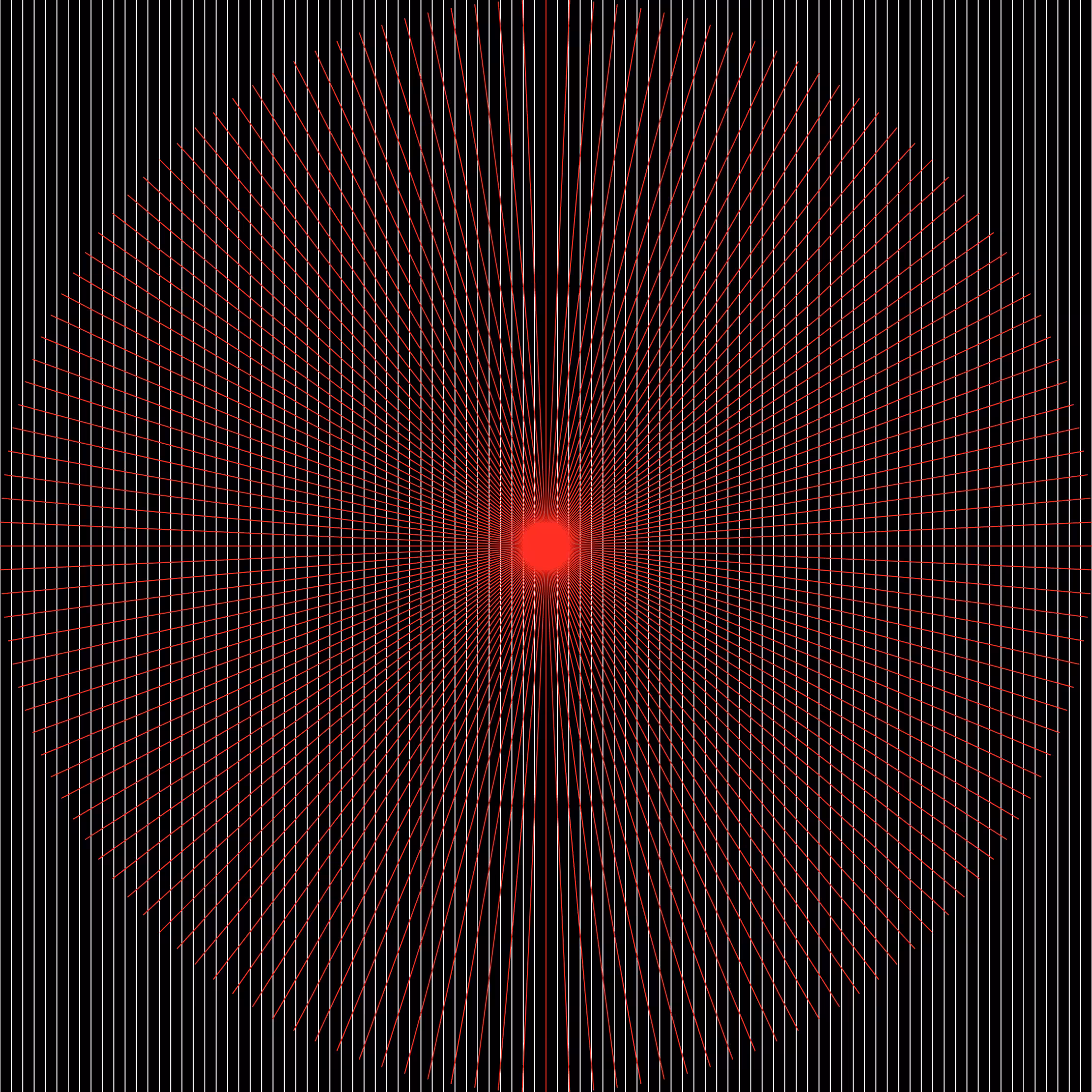Dot Red Circle Moire Grid