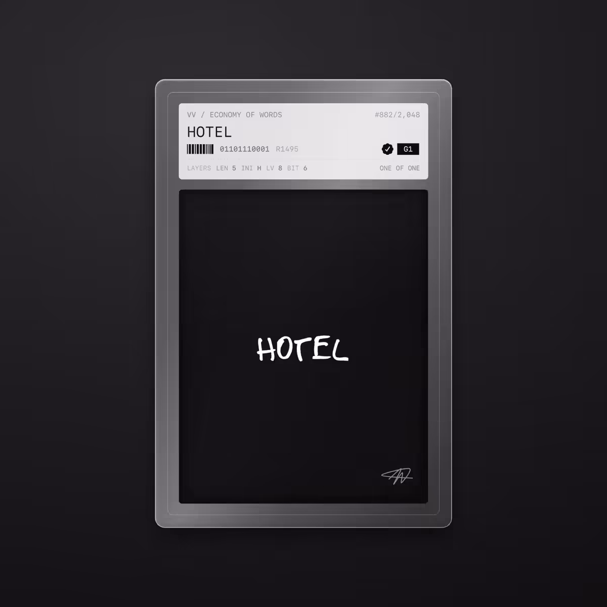 Economy of Words: HOTEL · #882
