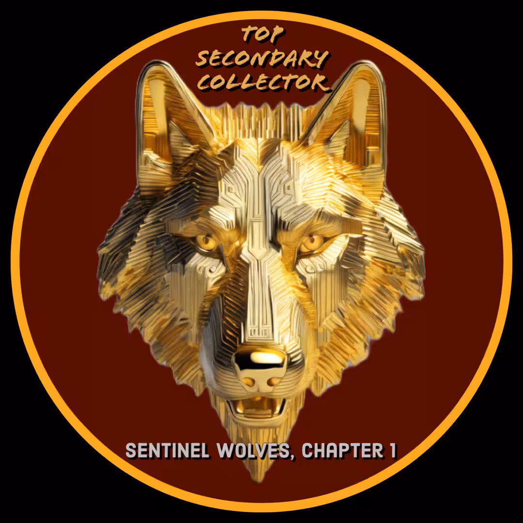 Sentinel Wolves, Chapter 1 “TOP SECONDARY COLLECTOR” award