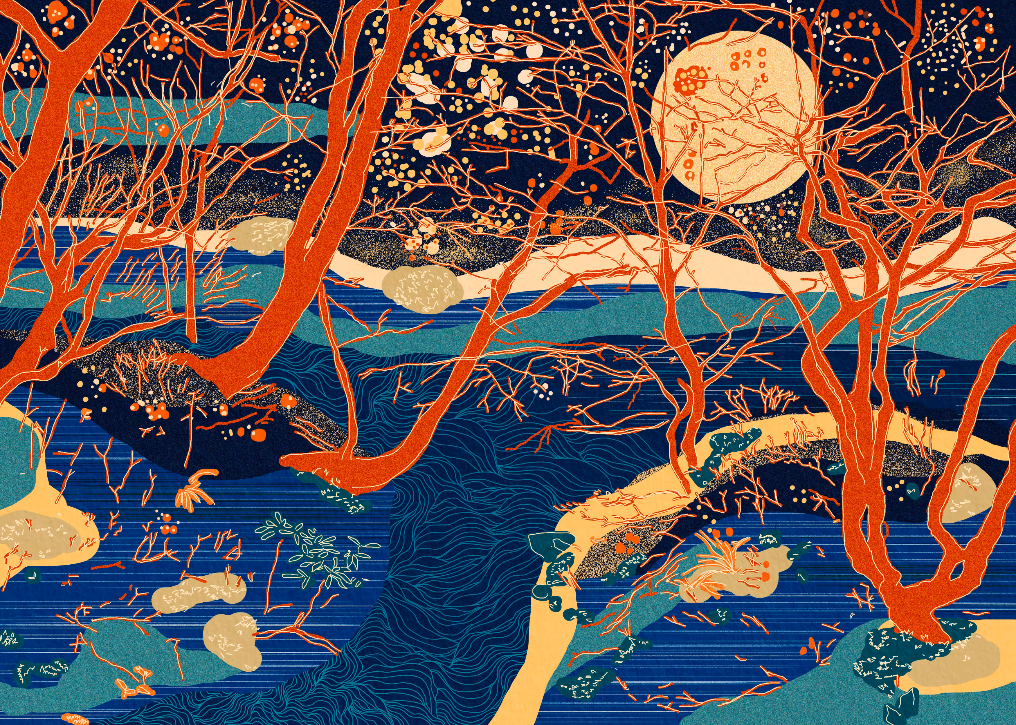 Orange forest