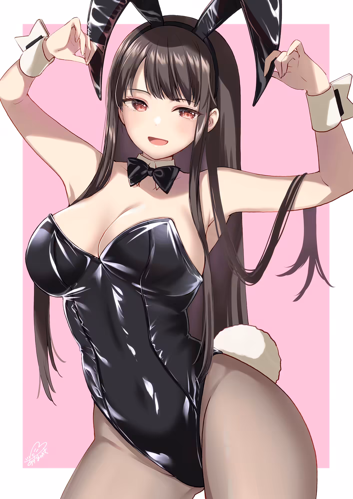 colored sketch bunny girl #016