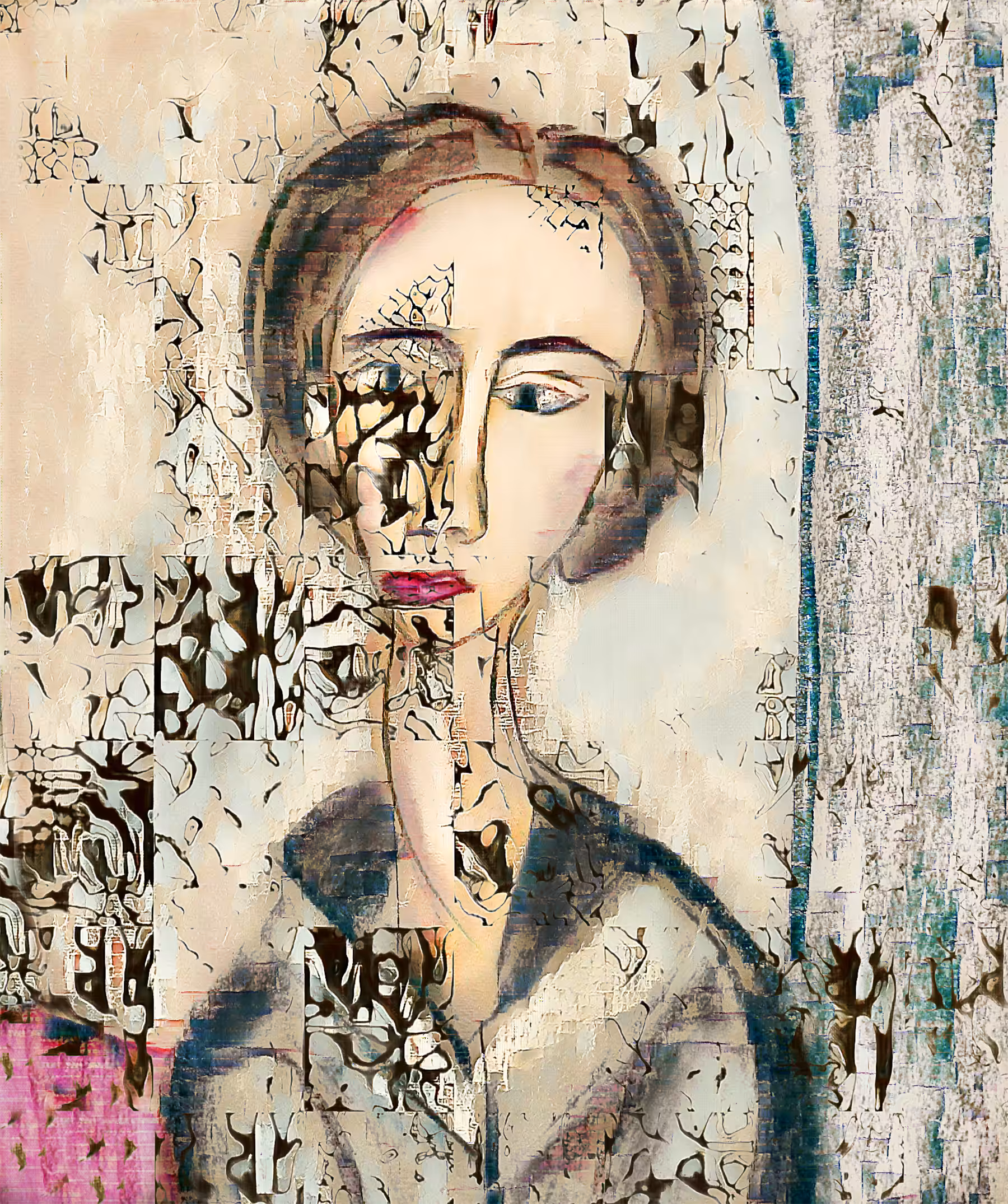 #adversarialEtching, after Modigliani
