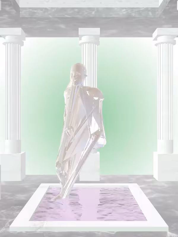 The Kicking Luminescent Beige Woman #58