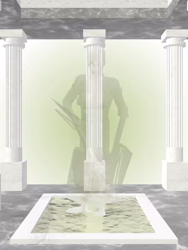 HeavenComputer: The Fading Injured Matte Green Woman #242