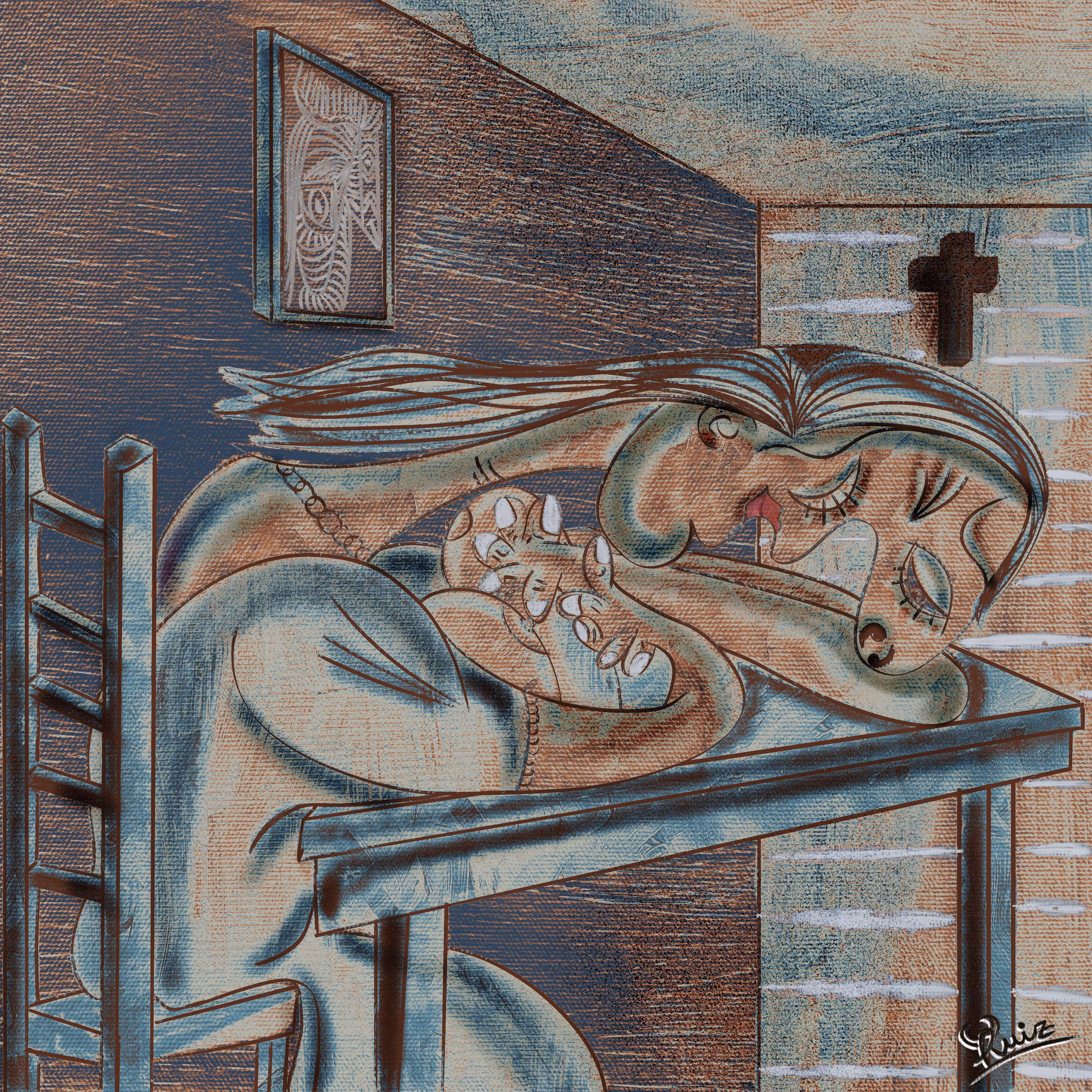 Mujer durmiendo la siesta