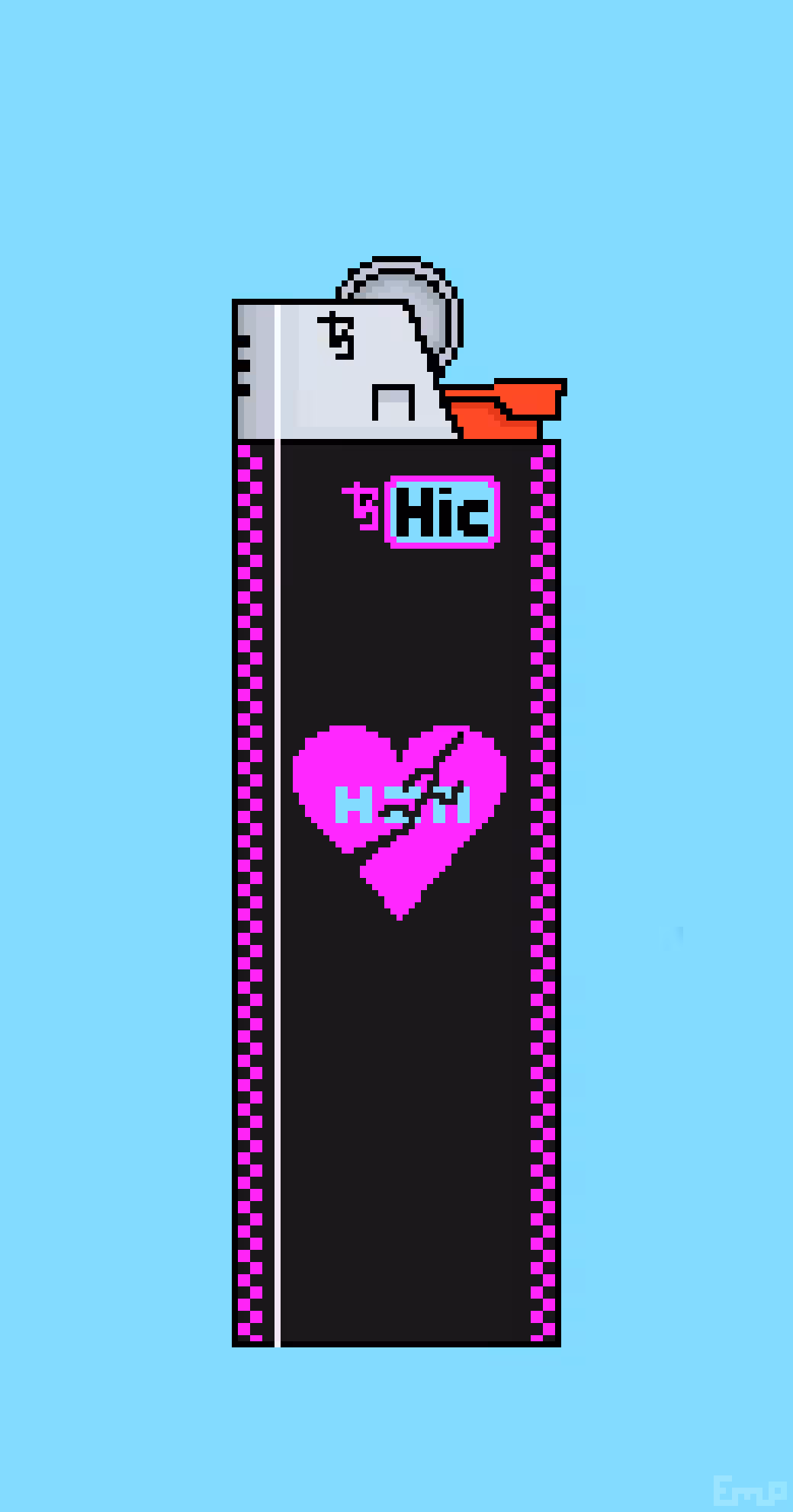 Hic my Bik! Pink Broken Hen Heart