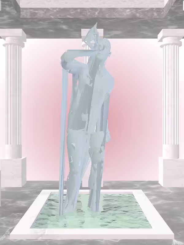 HeavenComputer: The Arguing Matte Pale Green Man #6901