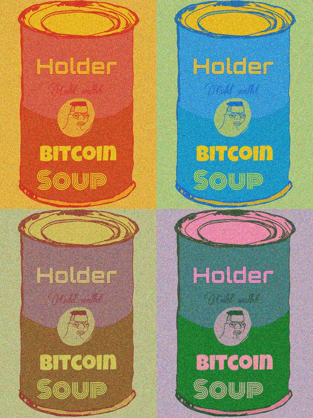 Holder Bitcoin Soup Pop Art Edition