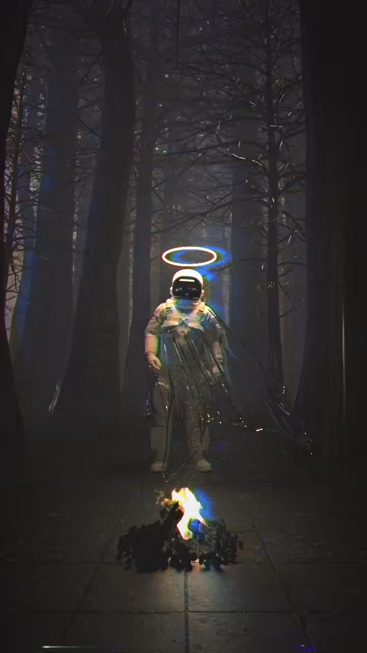 cosmonaut campfire