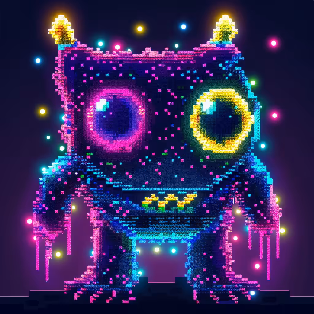 Neon Lamp Monsters on Base #36