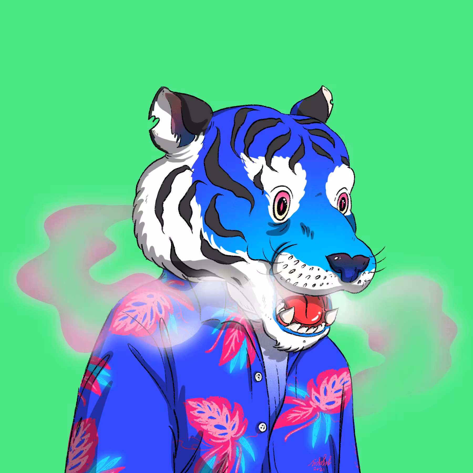 LUNGtiger shirt blue #71