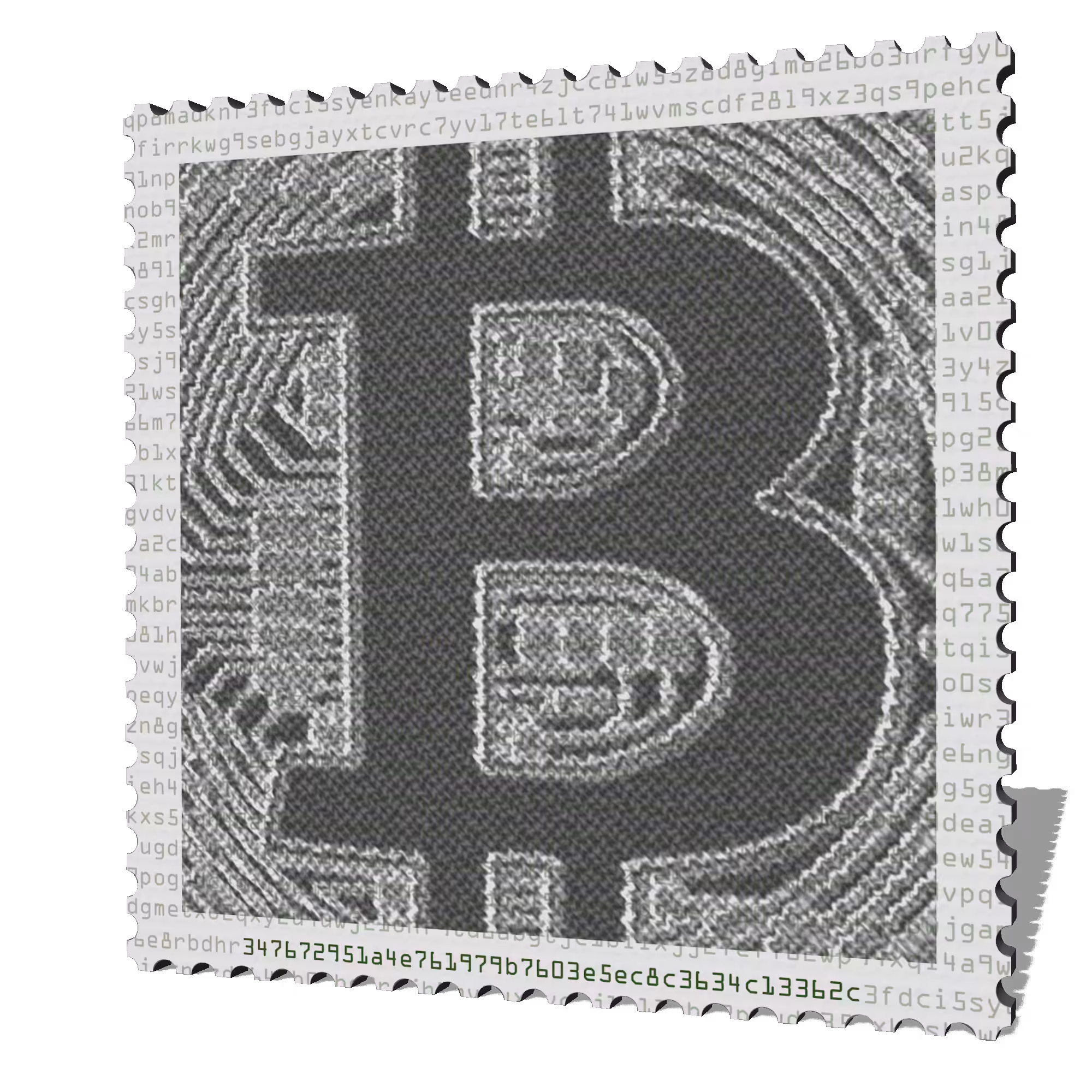 the 3D bitcoin stamp-tile