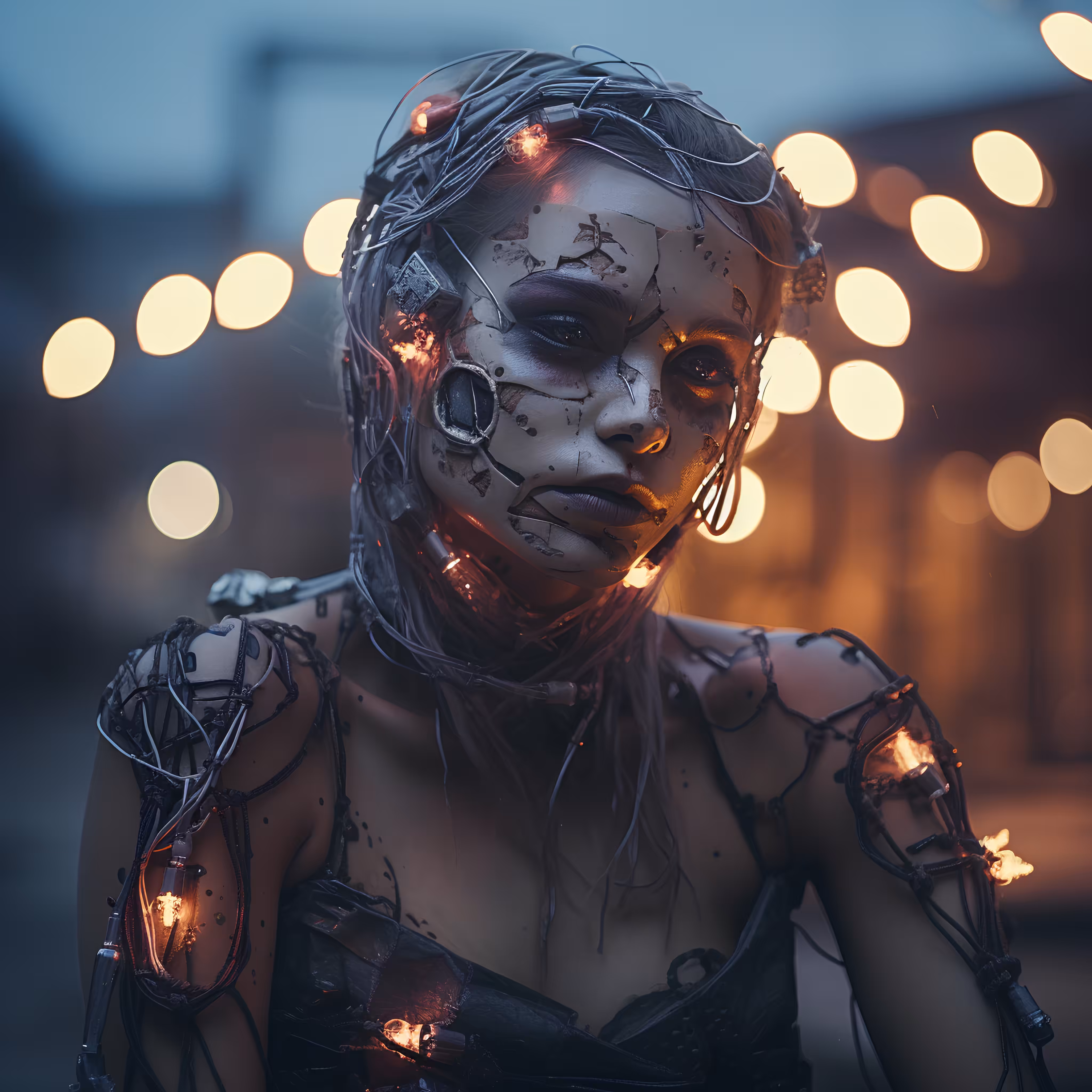 CyberPunk Skull Girl