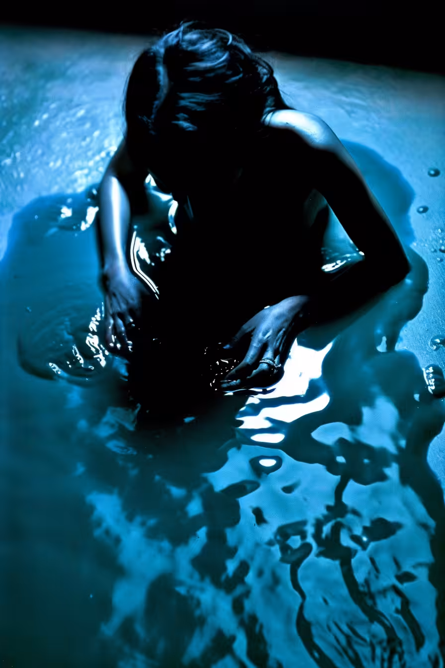 Submerged in Solitude: The Blue Hues of Isolation