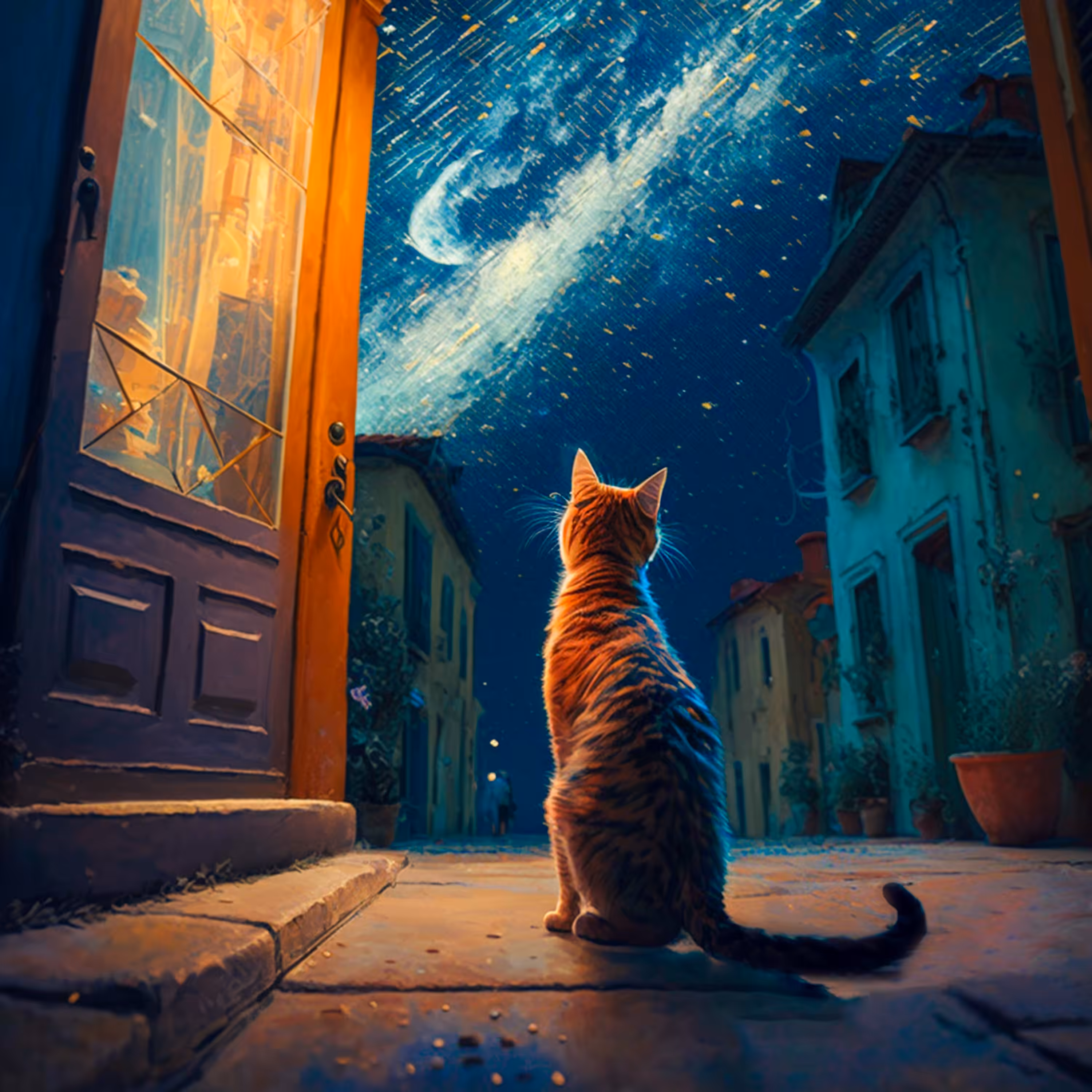 Starry Night Cat #2
