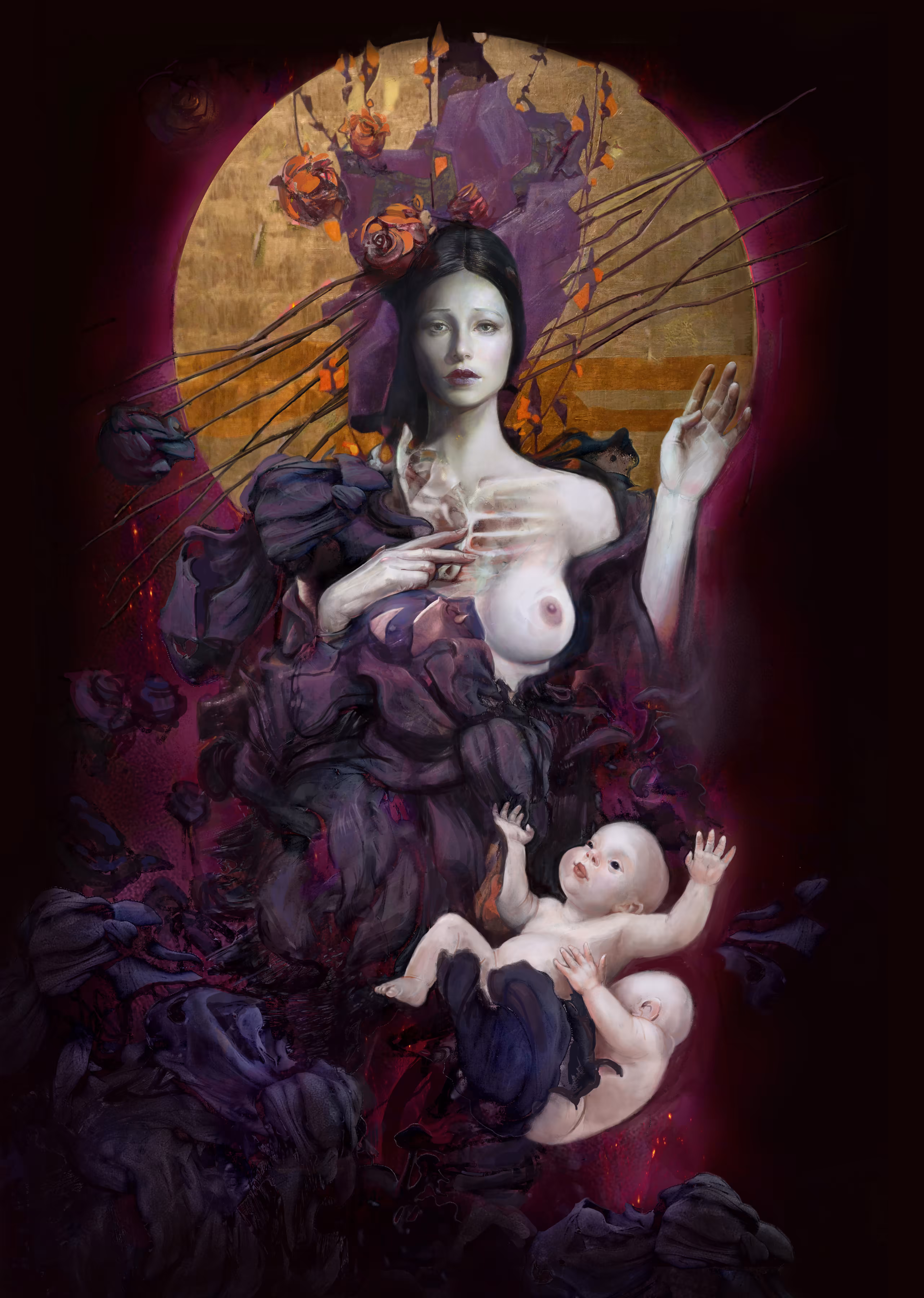Leda with two baby's