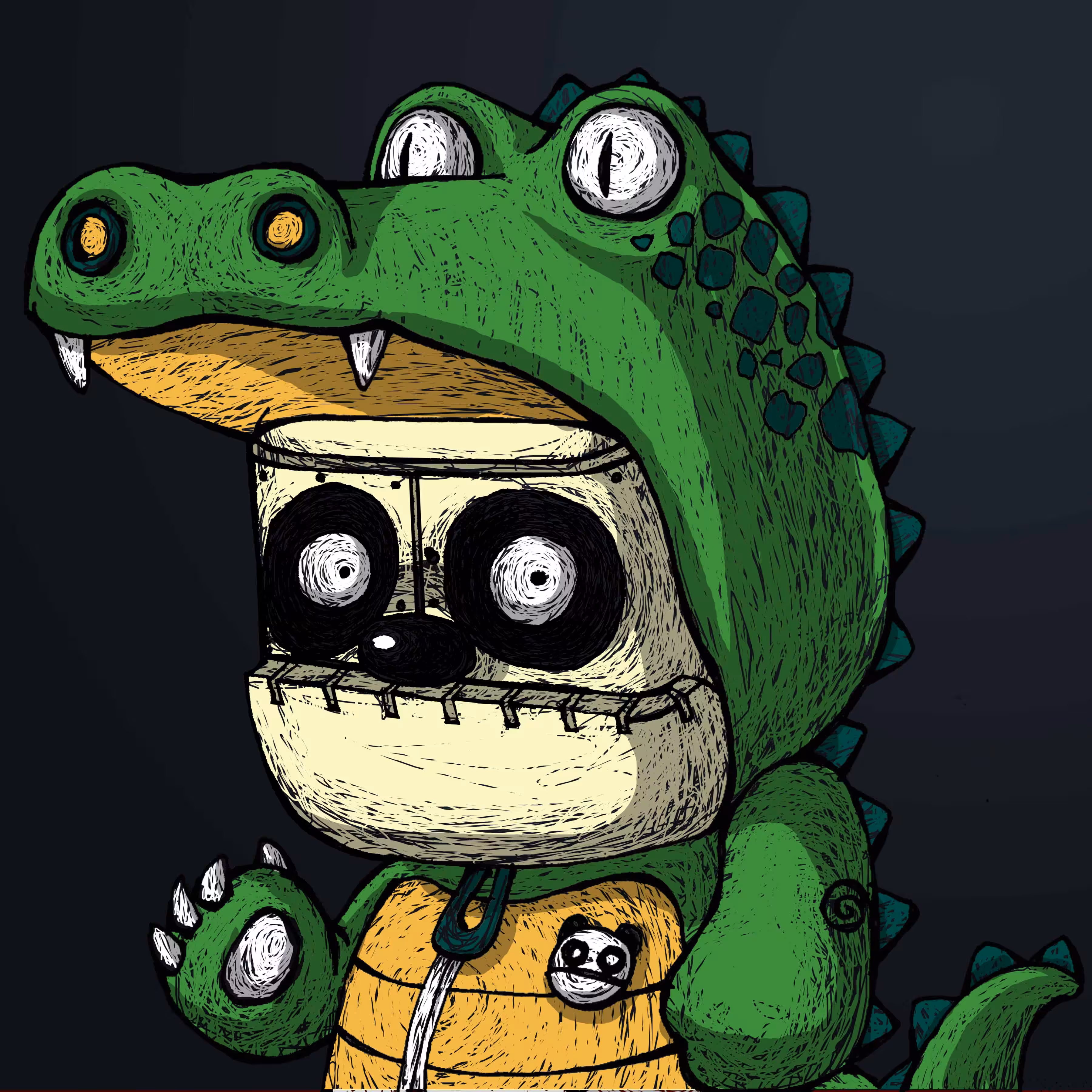papado in crocodile costume