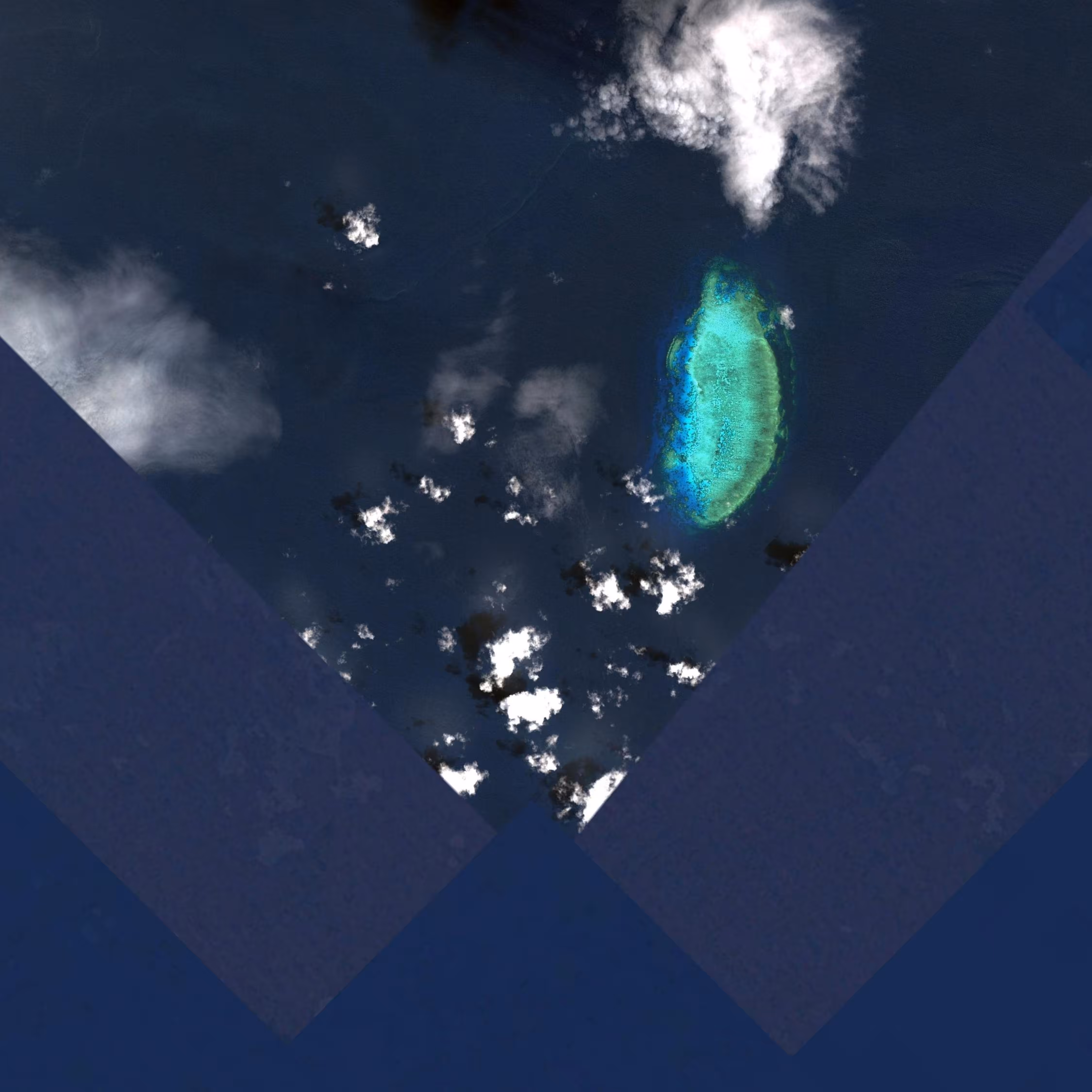 untitled (barrier reef, clouds and glitch)