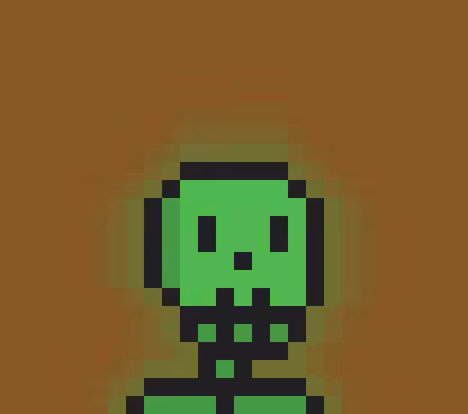 TezSkulls #50 - Shiny Green