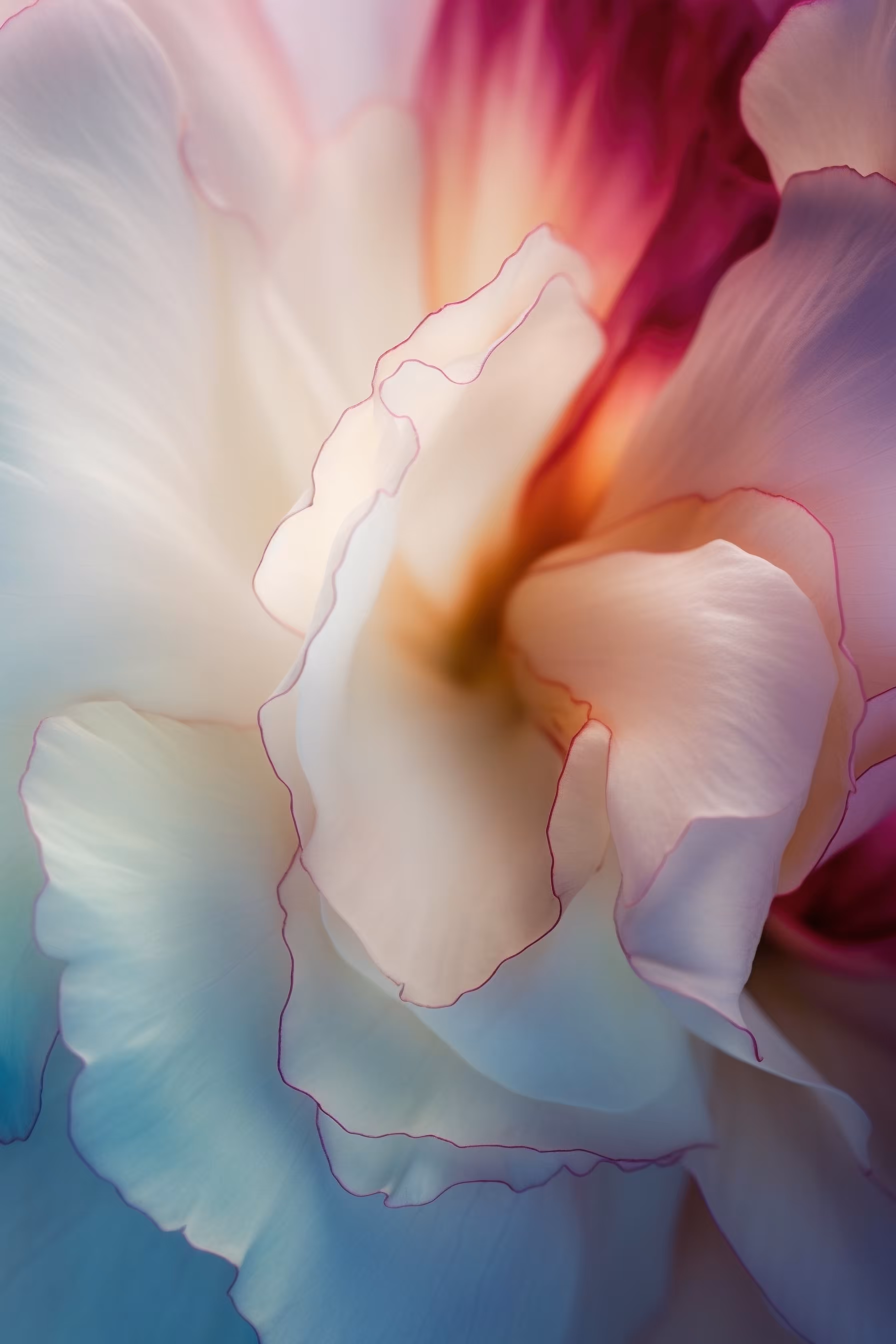 Graceful Fusion: The White and Maroon Peony