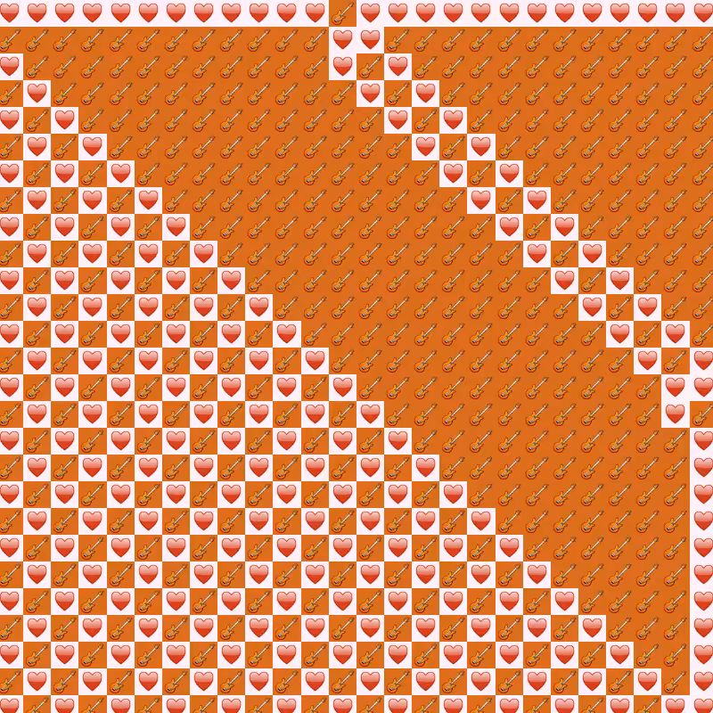 Elementary Cellular Emoji Automata #26