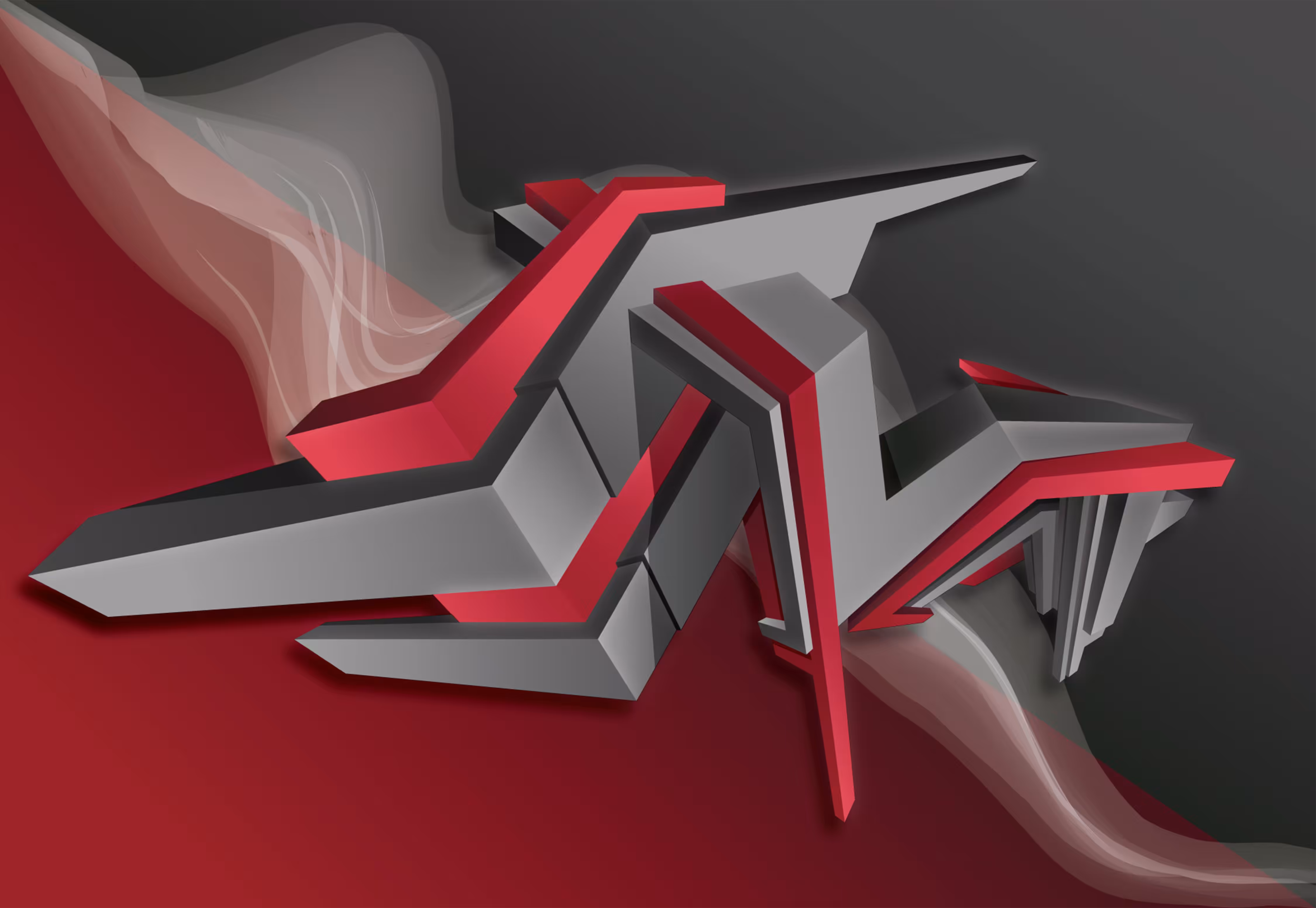 3D Graffiti Letter "M"