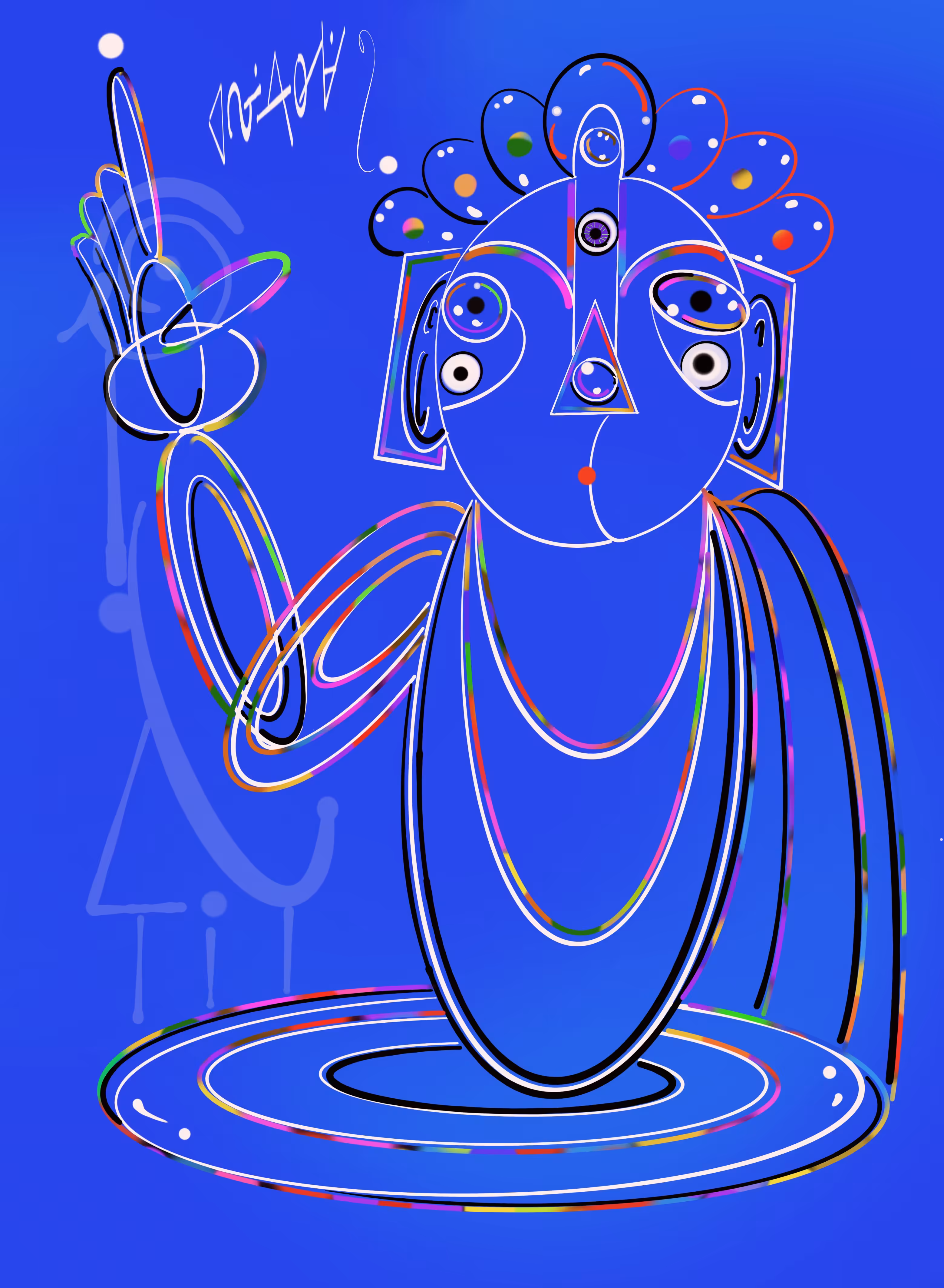 Bodhisattva Guanyin in Seven Colors Lapis Lazuli