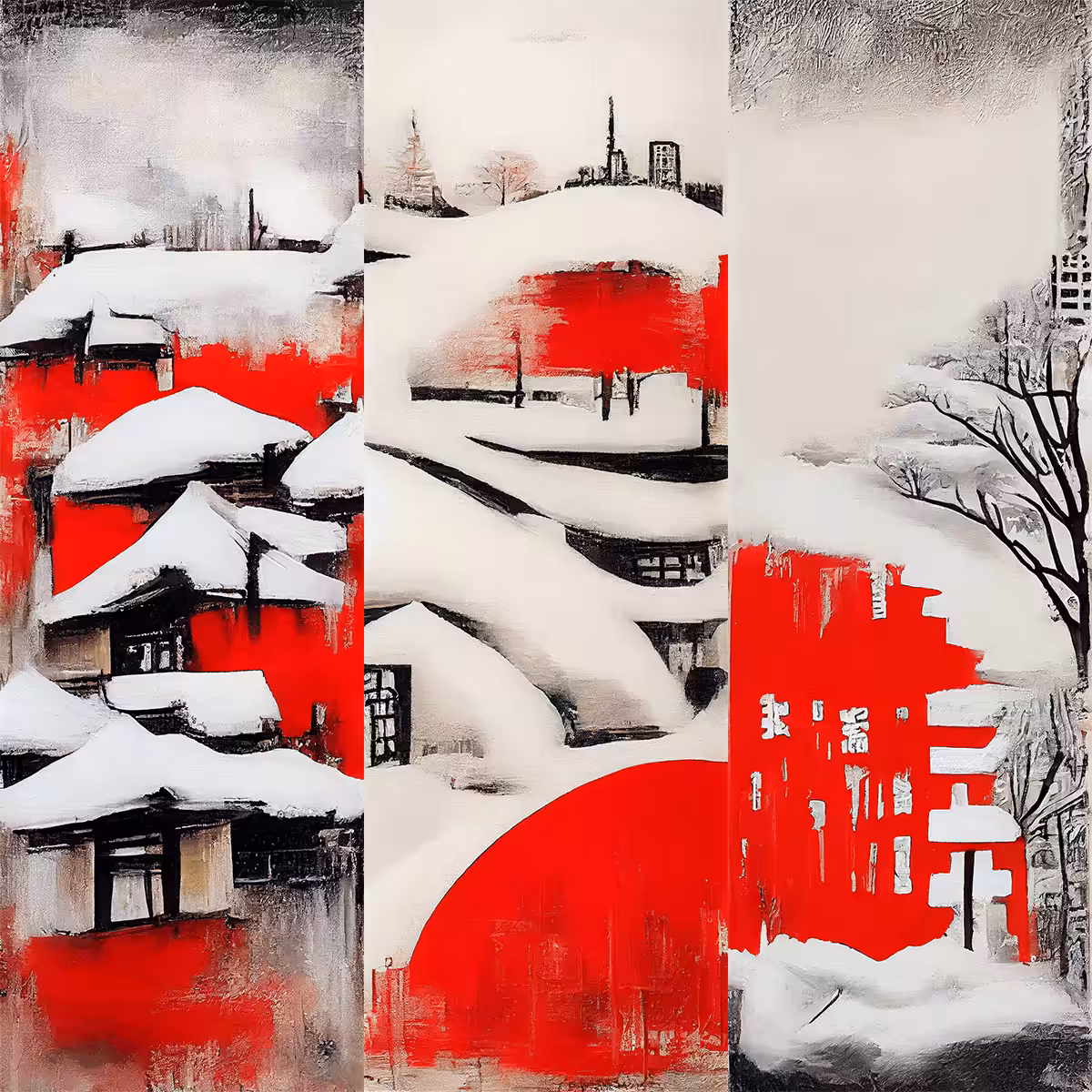 AI Japanese City in Winter #4