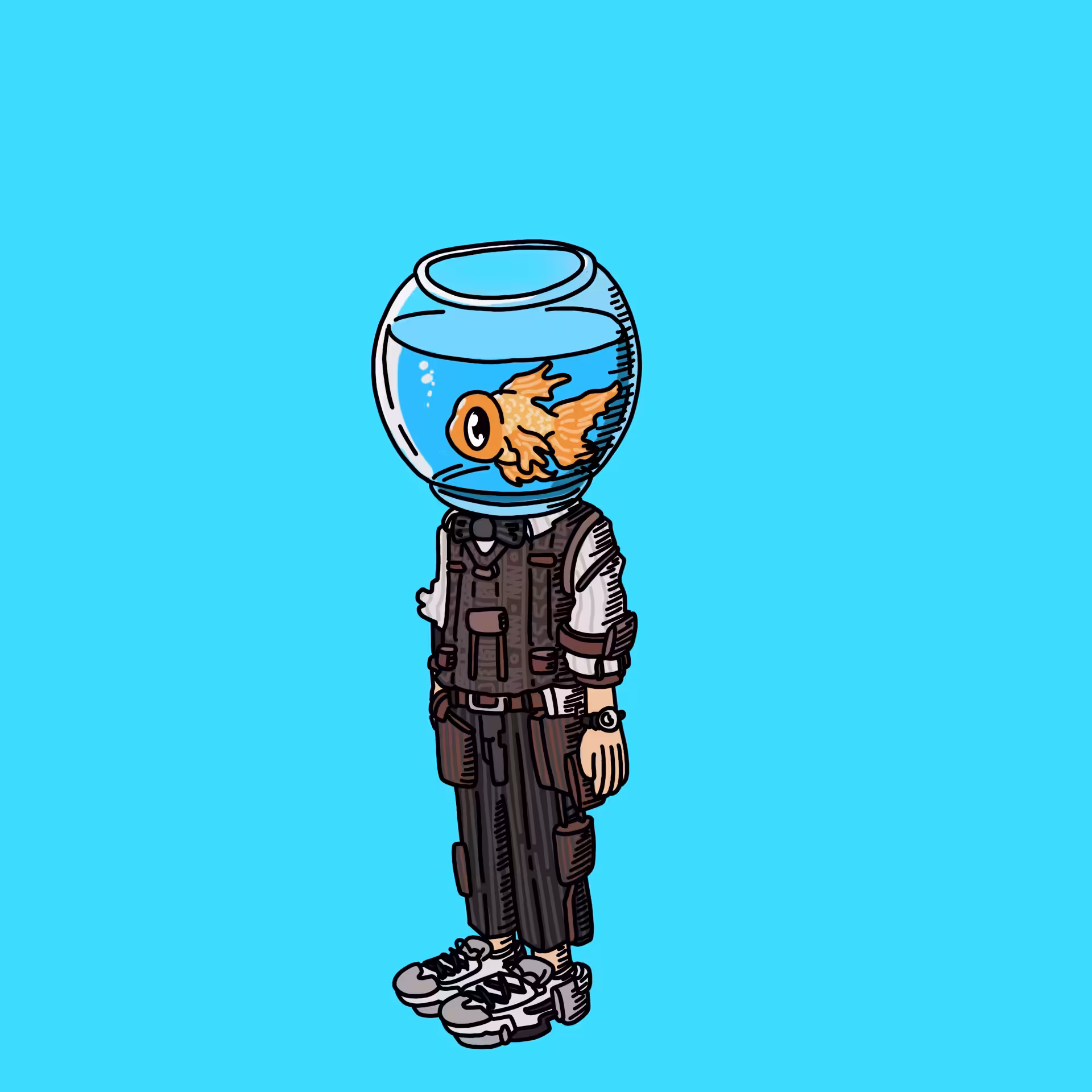 Goldfishseller one eyed guy #00274