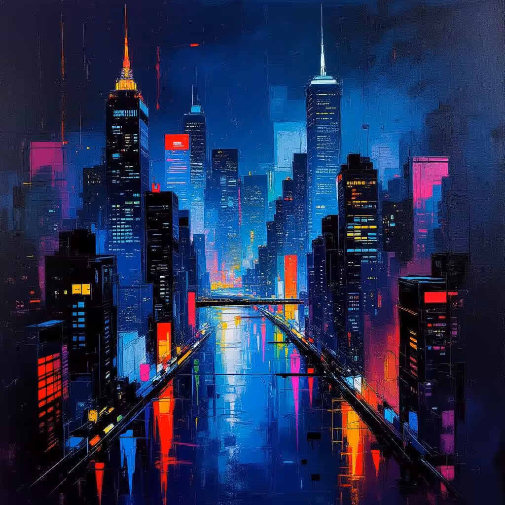 NightCafe Creations: Urban Lights 3