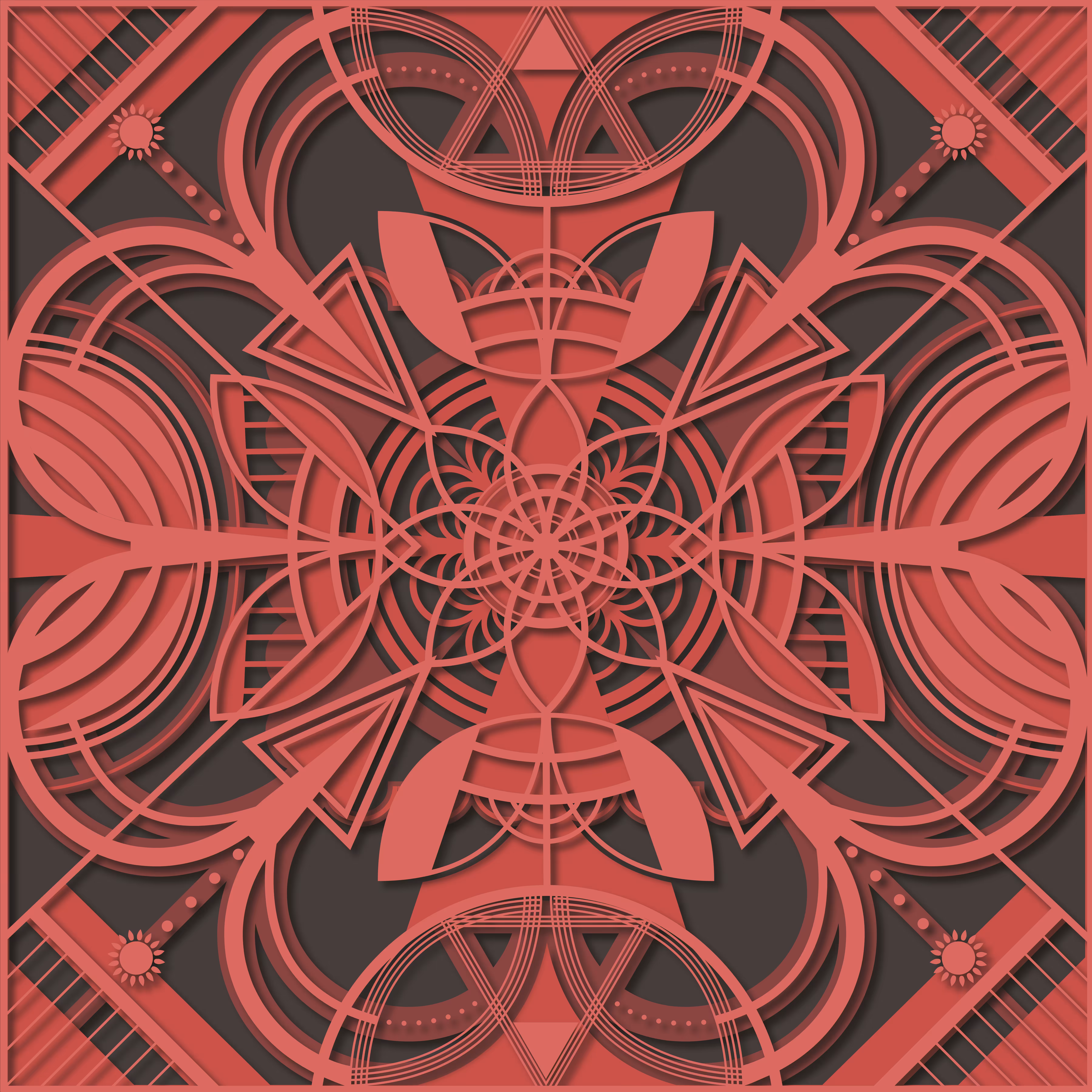 Mandala #3 - Coral