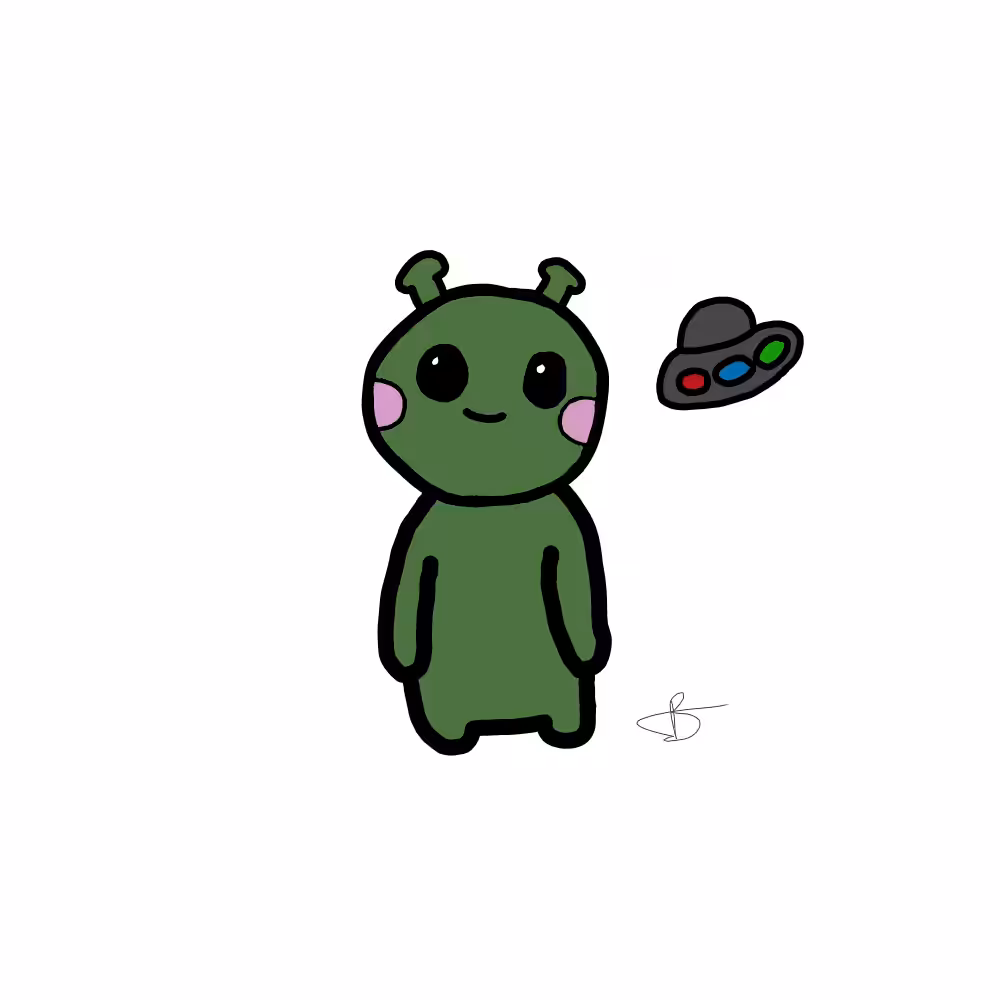 BellaNFTART: Little UFO Alien 