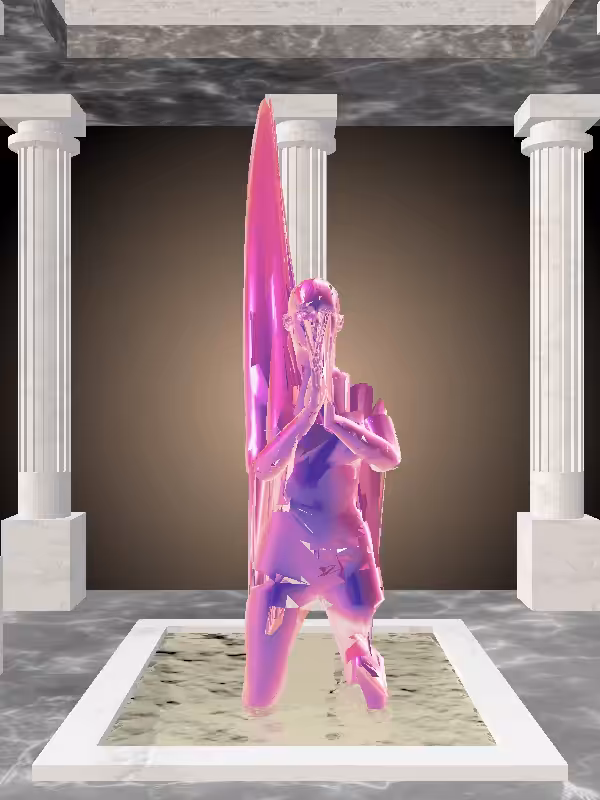 HeavenComputer: The Praying Magnetic Magenta Woman #6066