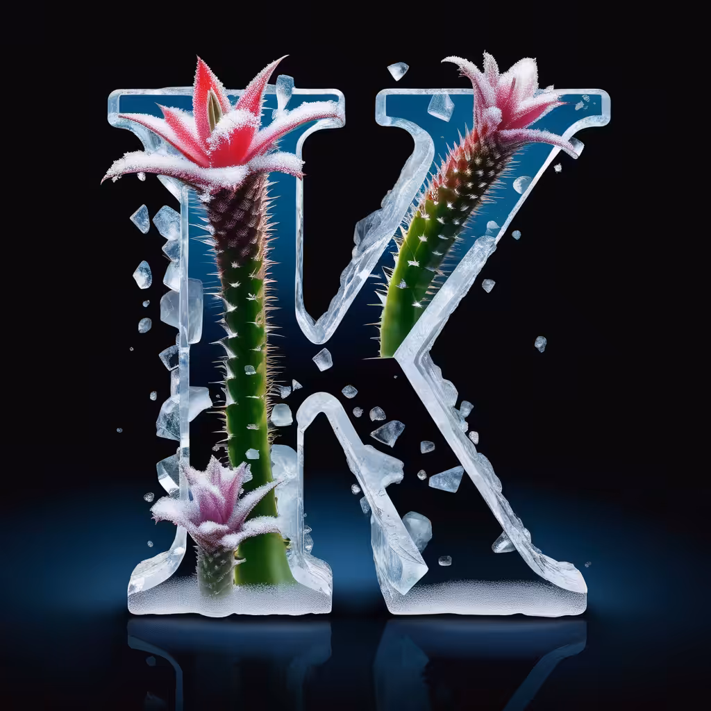 Scrabble collection - Cactus Alphabet: K