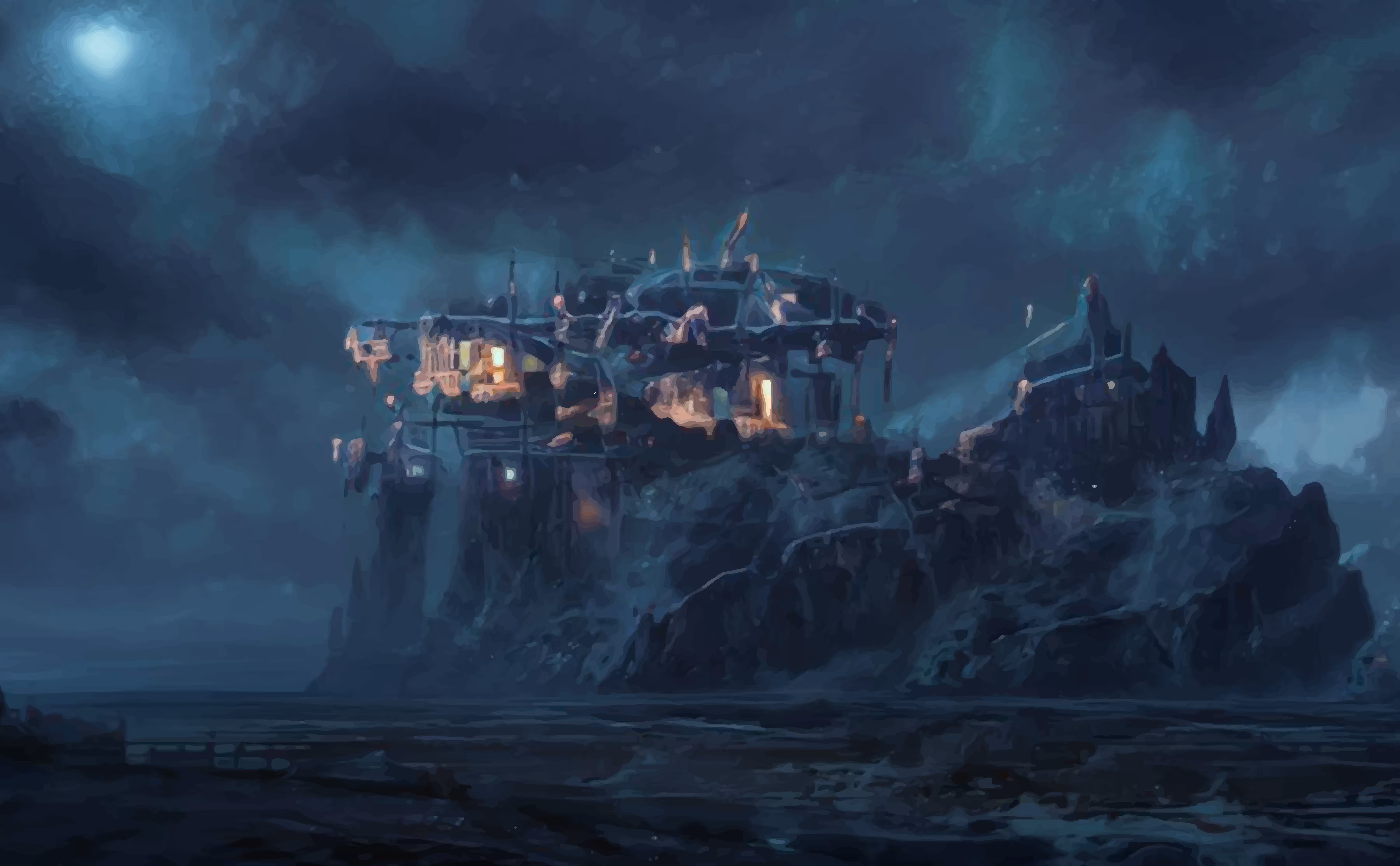 The lighted cabin