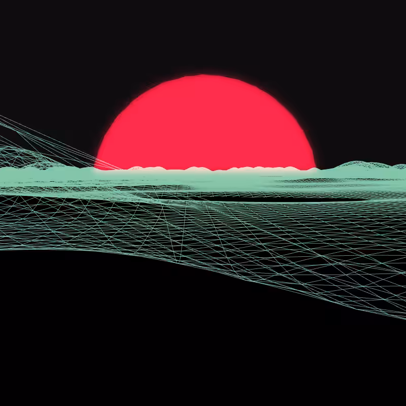 Generative Retrowave Field #7