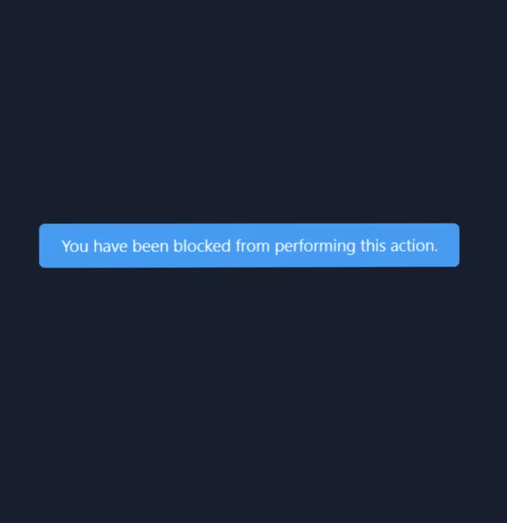 BLOCKED ON TWITTER 