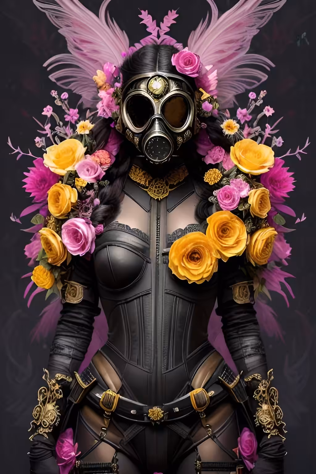 Girl and toxic planet 