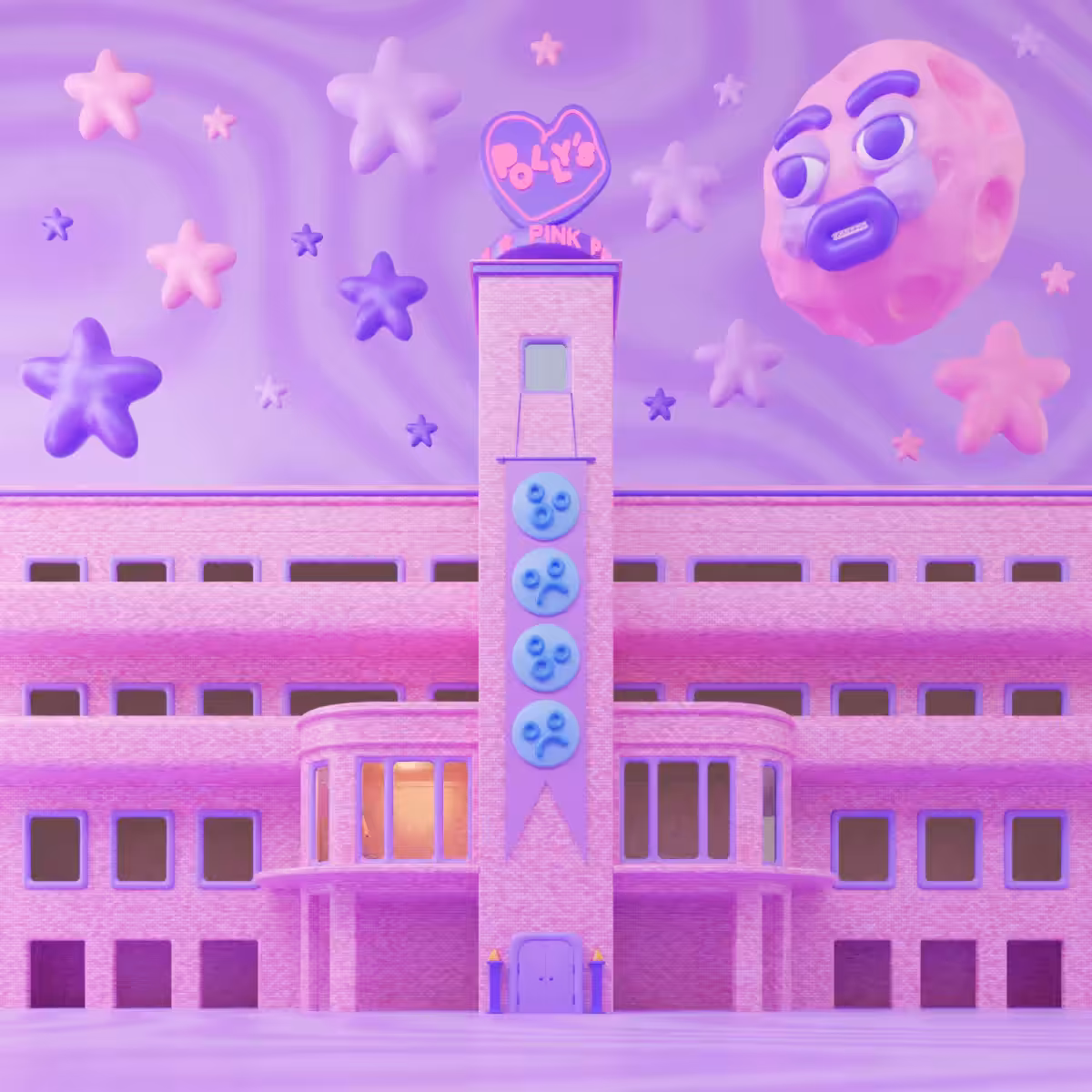 Polly Focket's pink palace of reflection