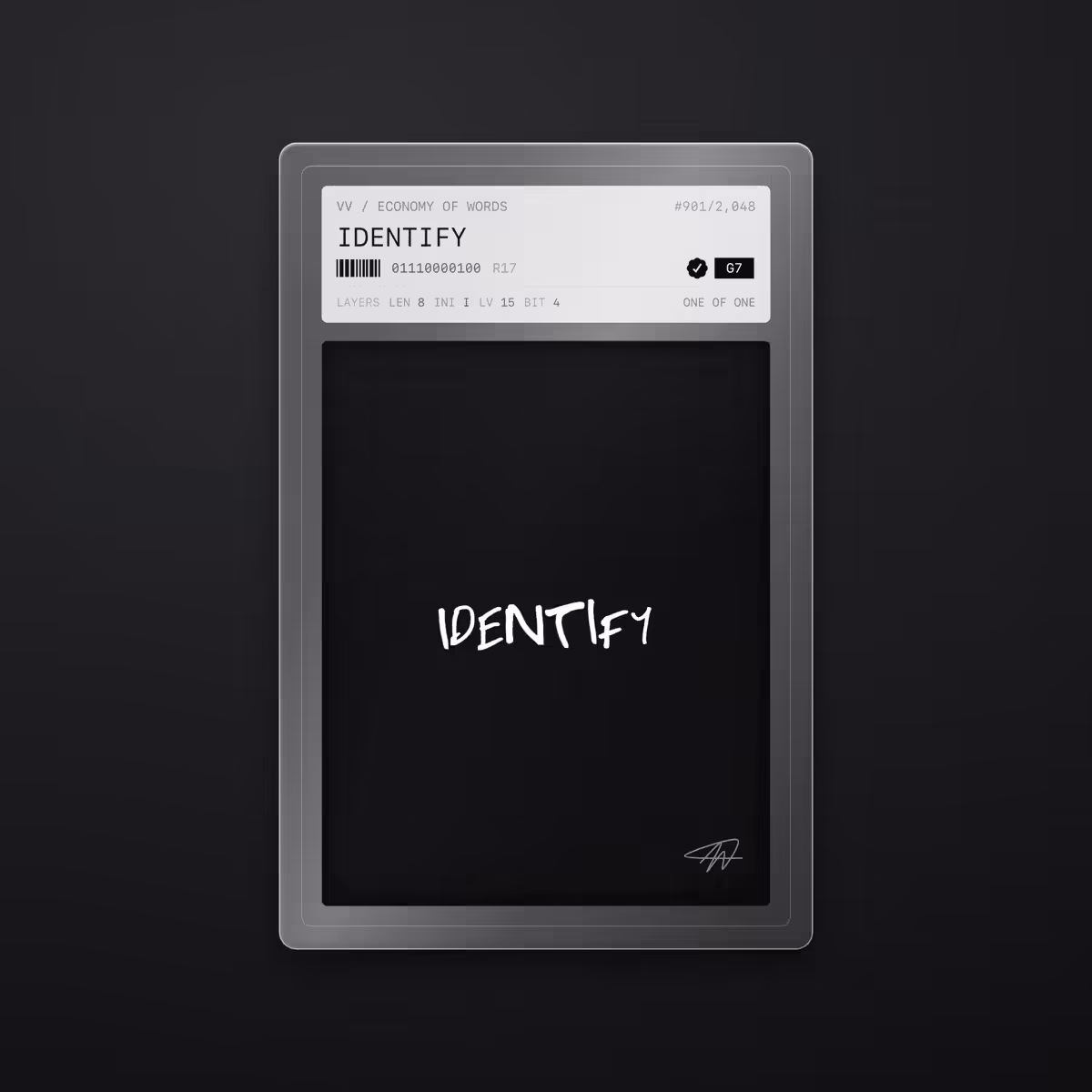 Economy of Words: IDENTIFY · #901