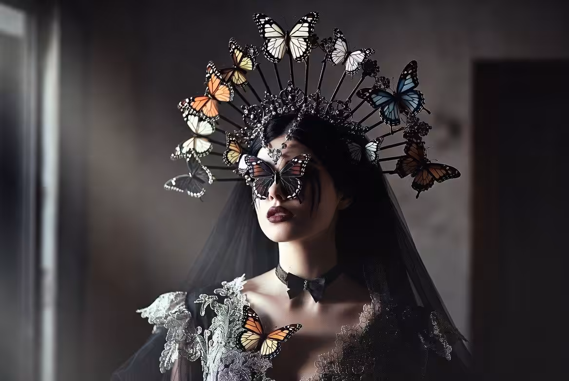 Butterfly crown