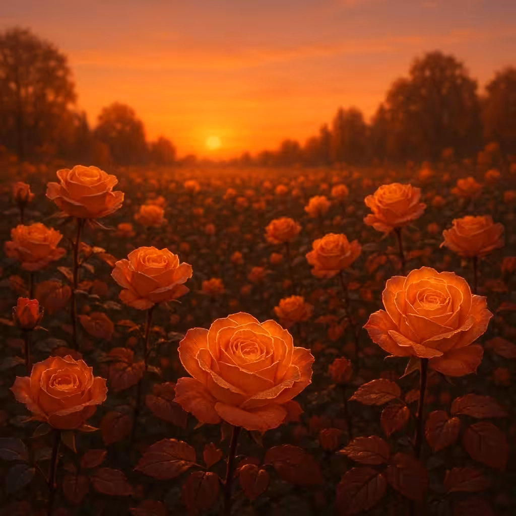 The Happy Valley: Orange flowers
