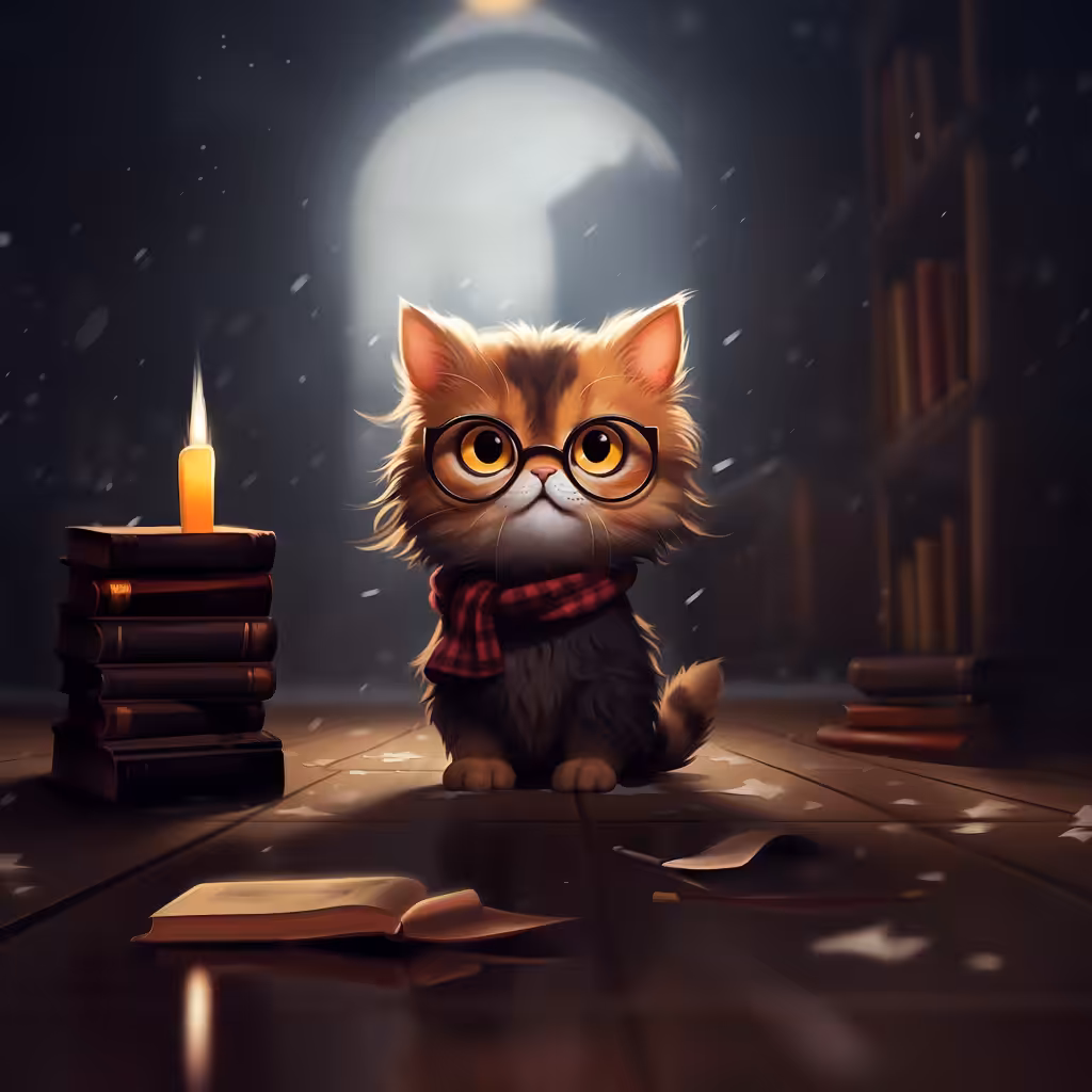 Art: The Librarian Cat