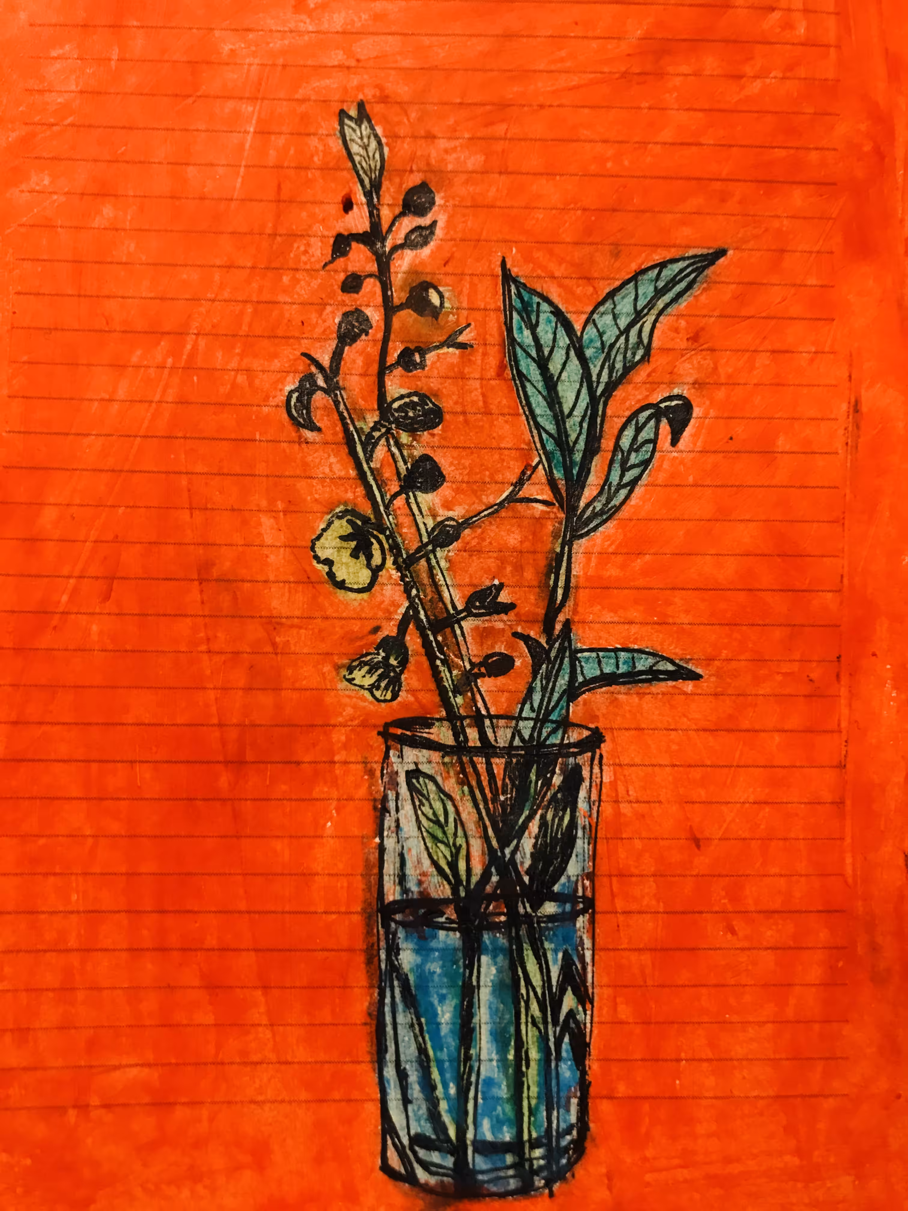 Silent Dance on Red – War Time Sketch No. 04