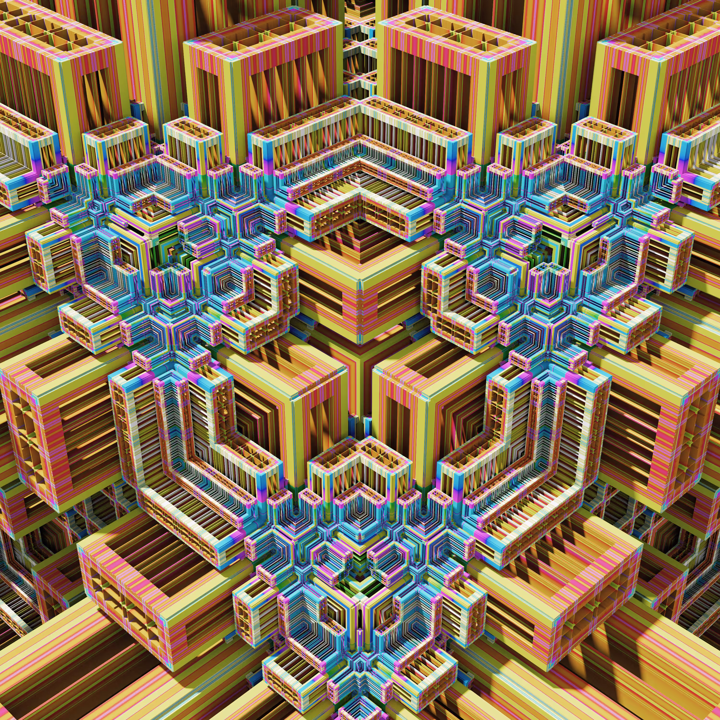 Colorful cubic sponge form 3
