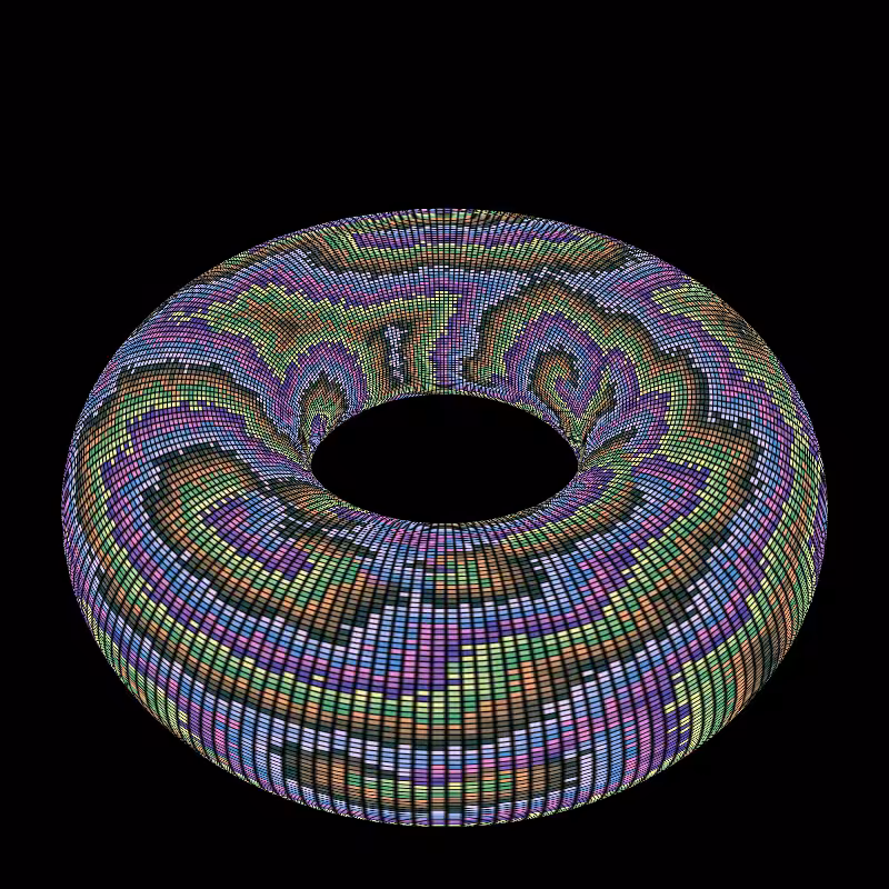 Reaction Diffusion on a Torus #36