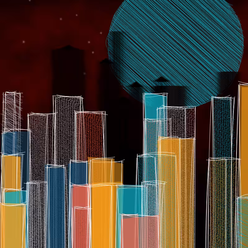 hastily-drawn cityscape sketch #71